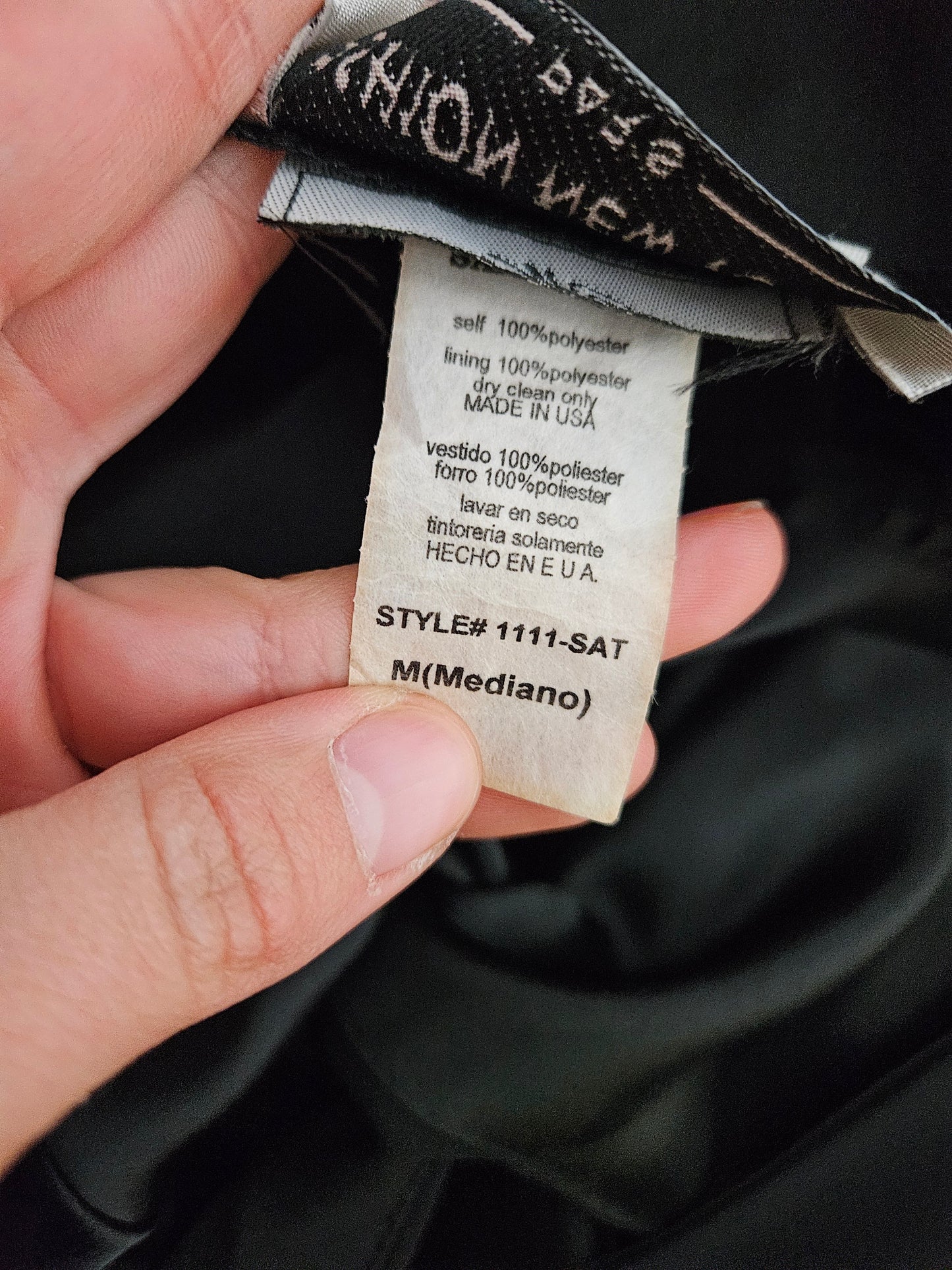 Robe dos nu noir bi matière