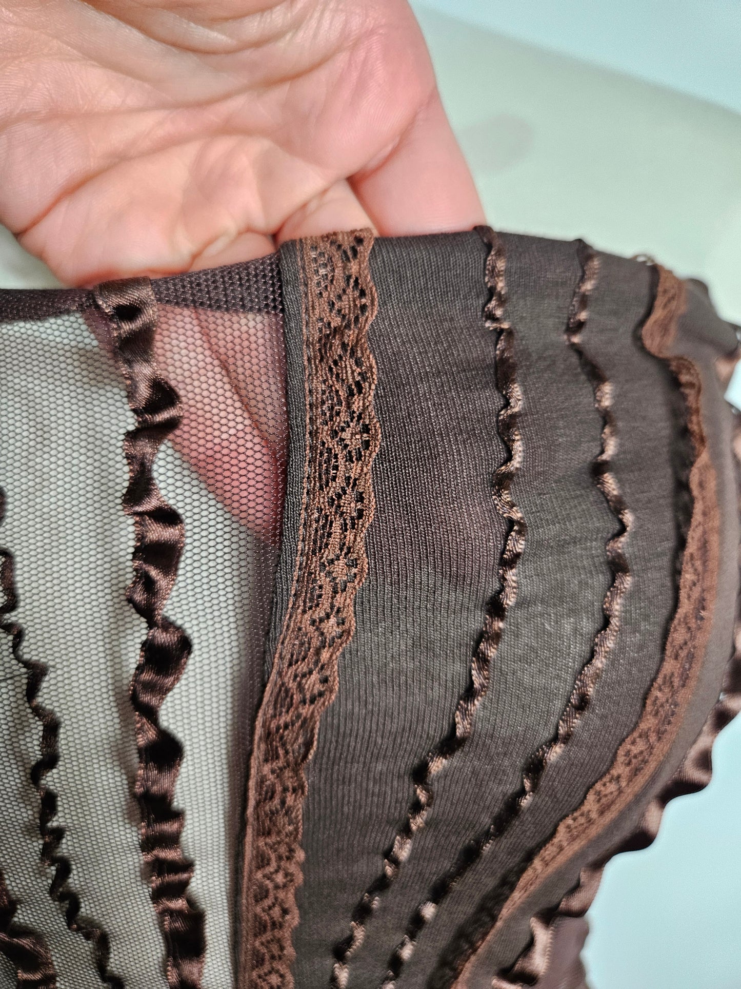 brown strapless dress