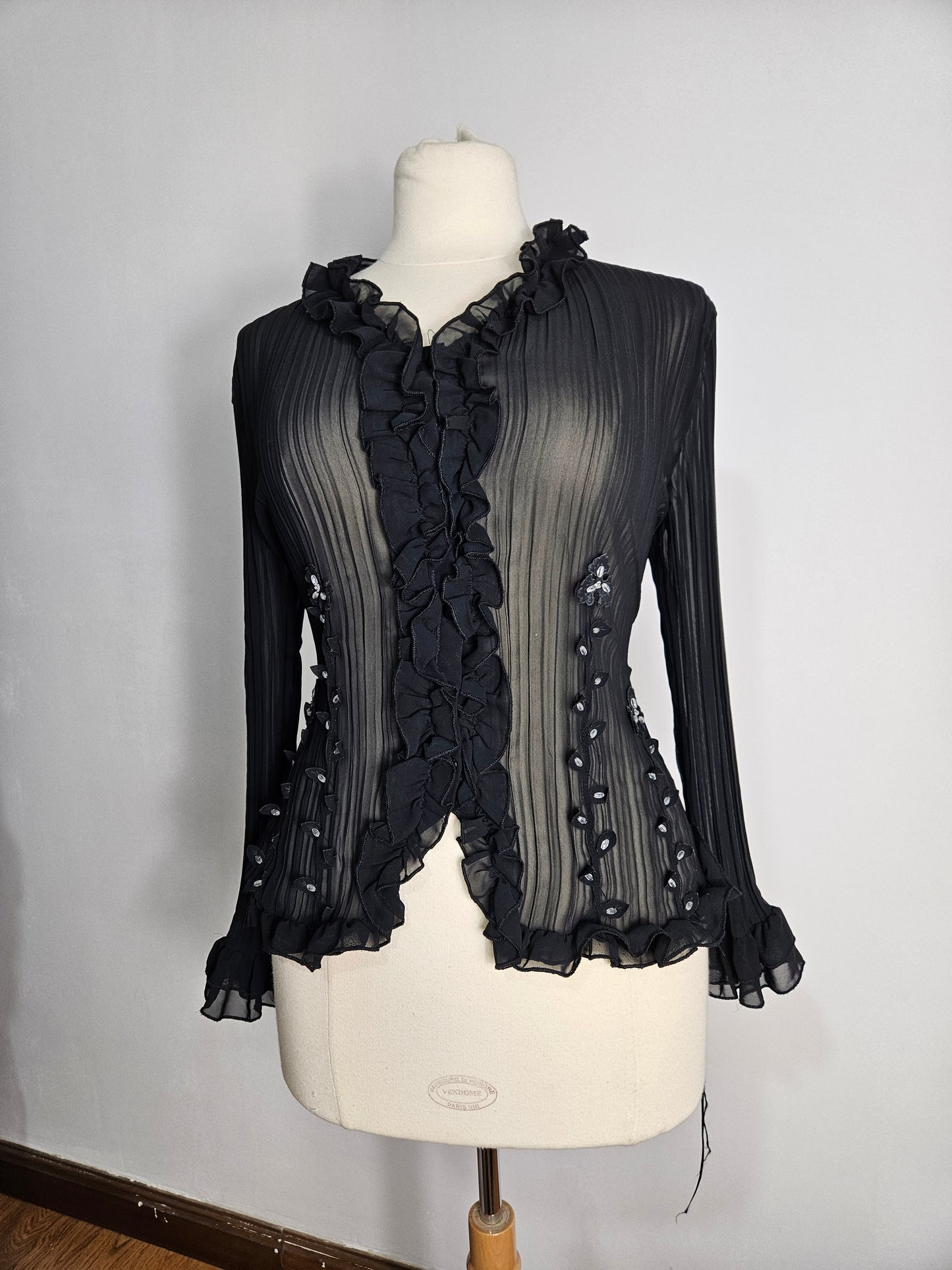 Chemisier en voile brodé