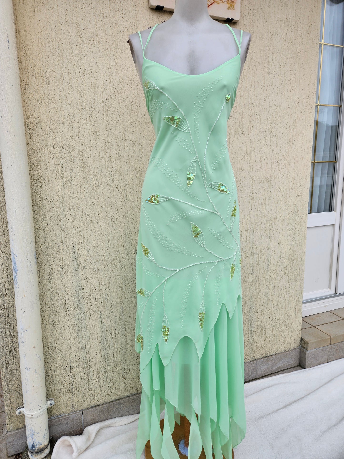 Green voile dress