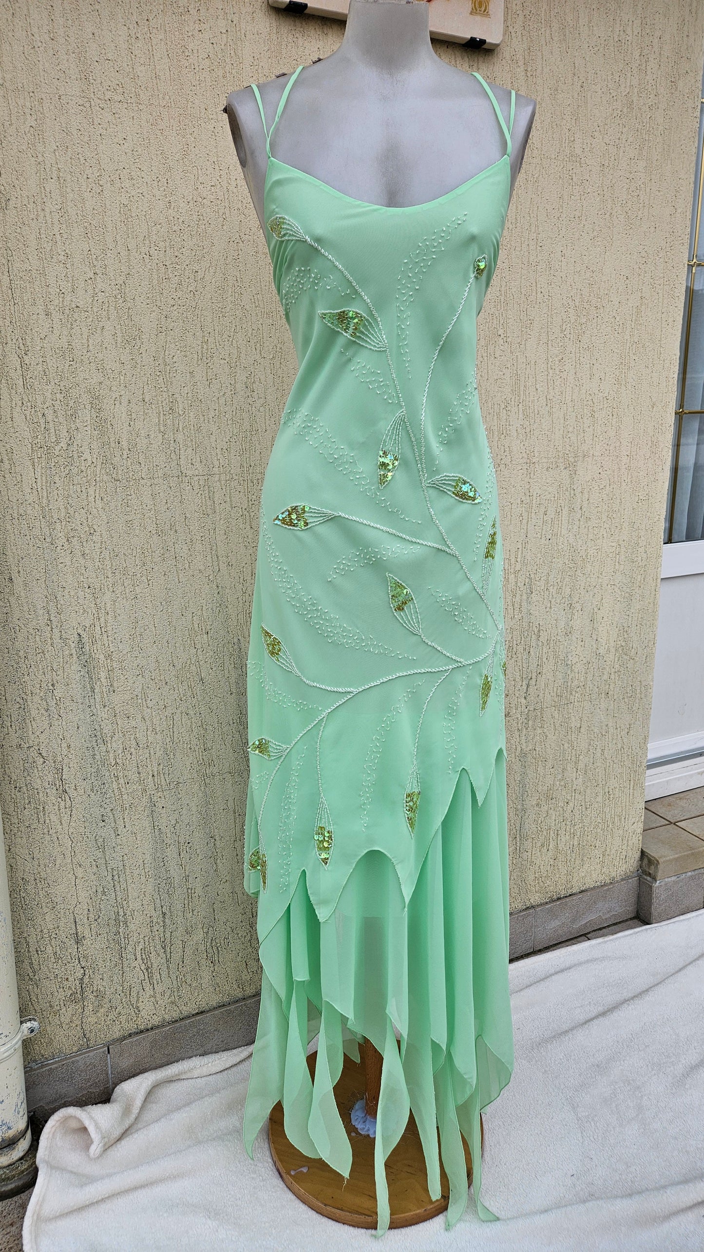 Green voile dress