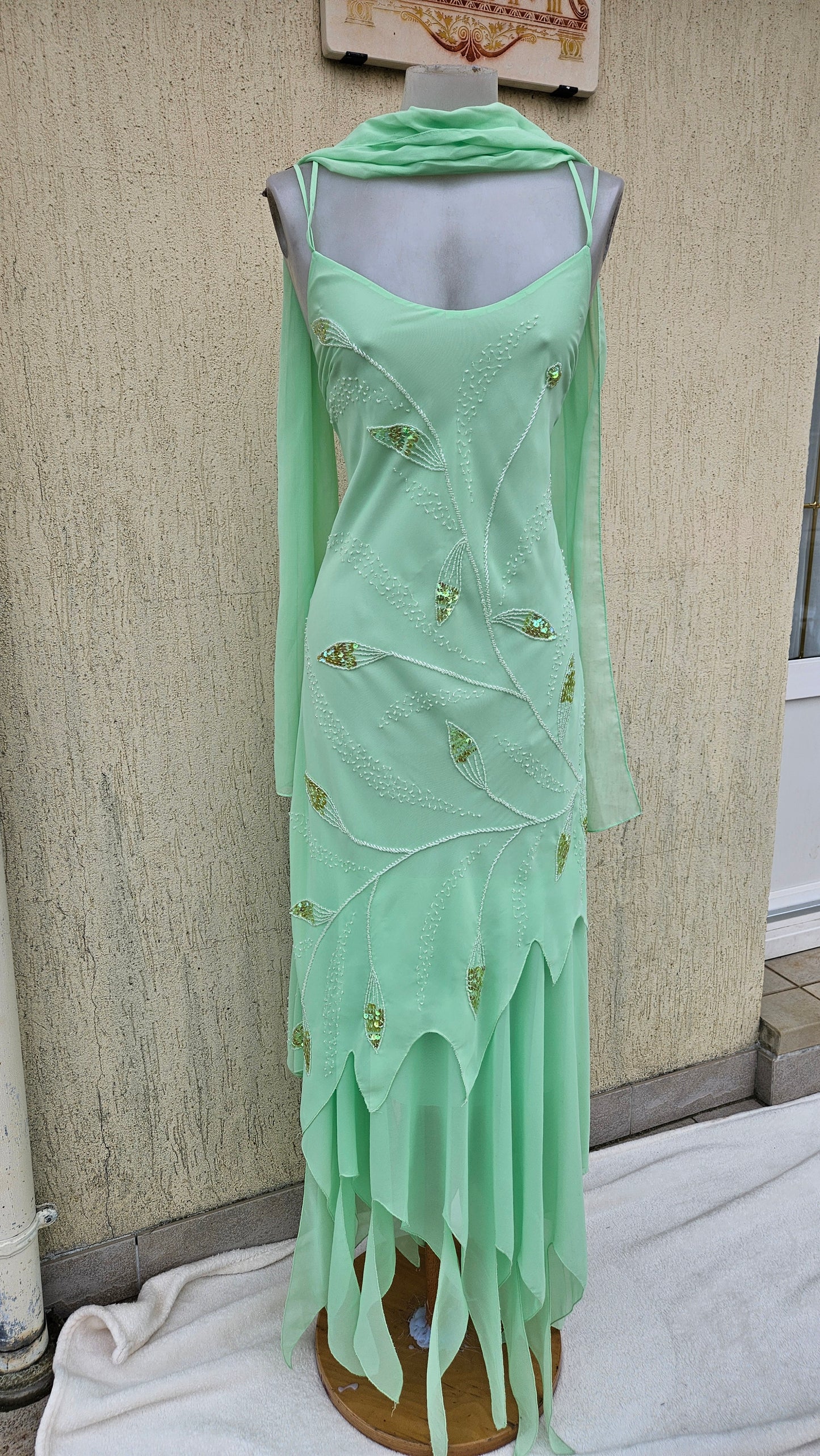 Green voile dress