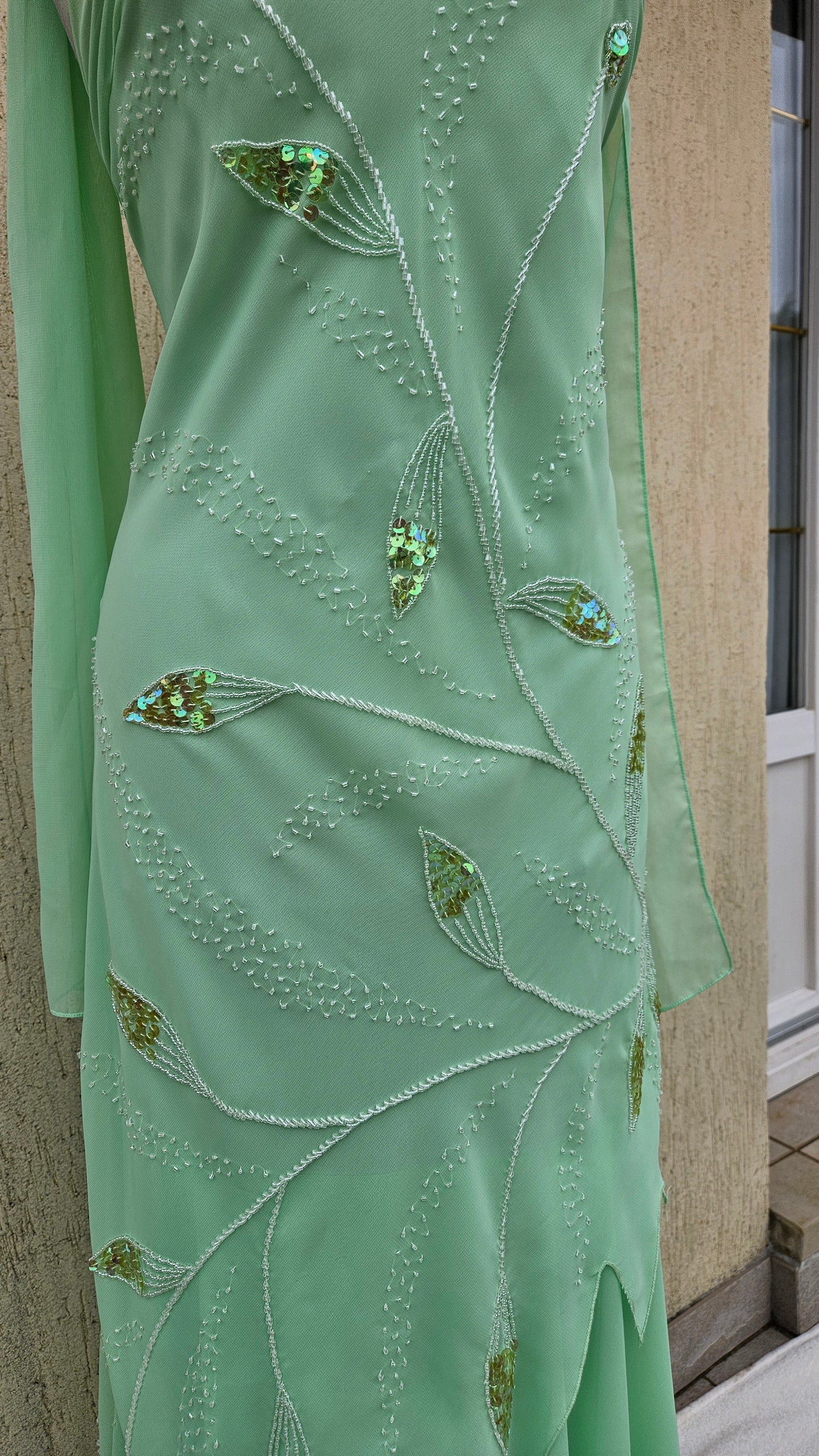 Green voile dress