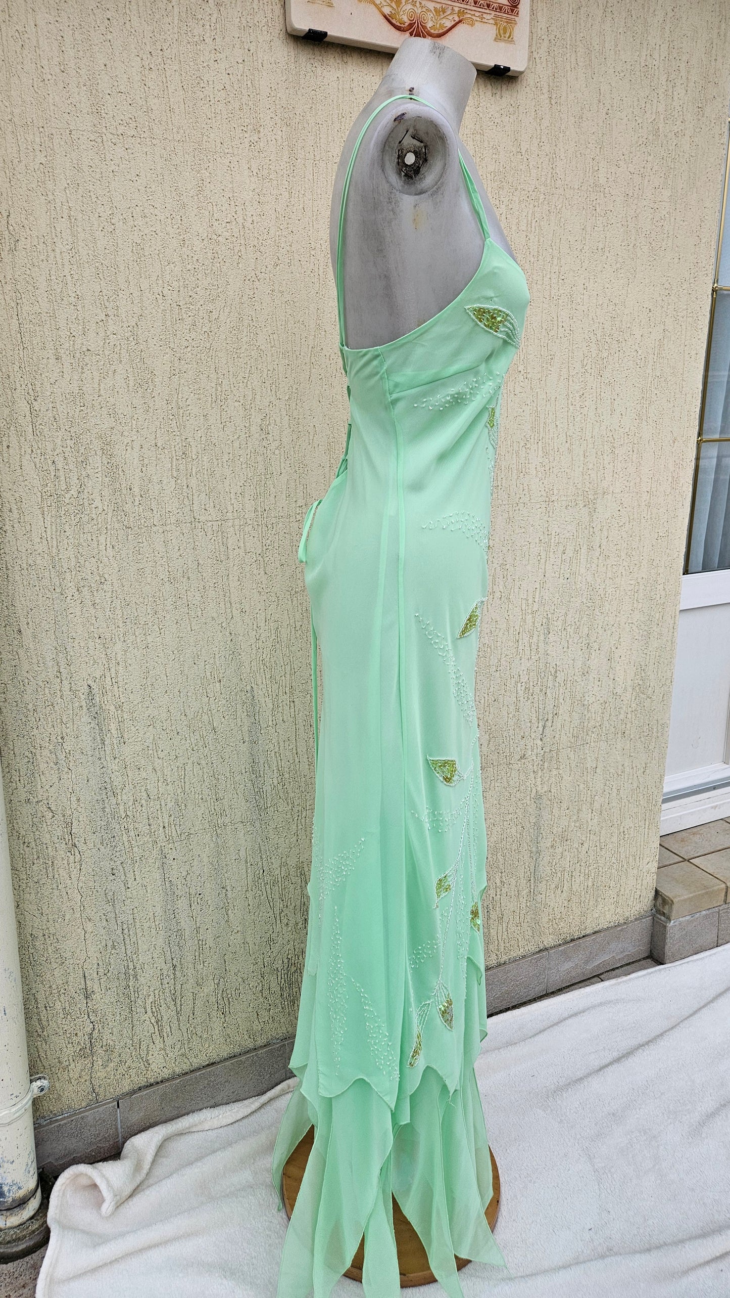 Green voile dress