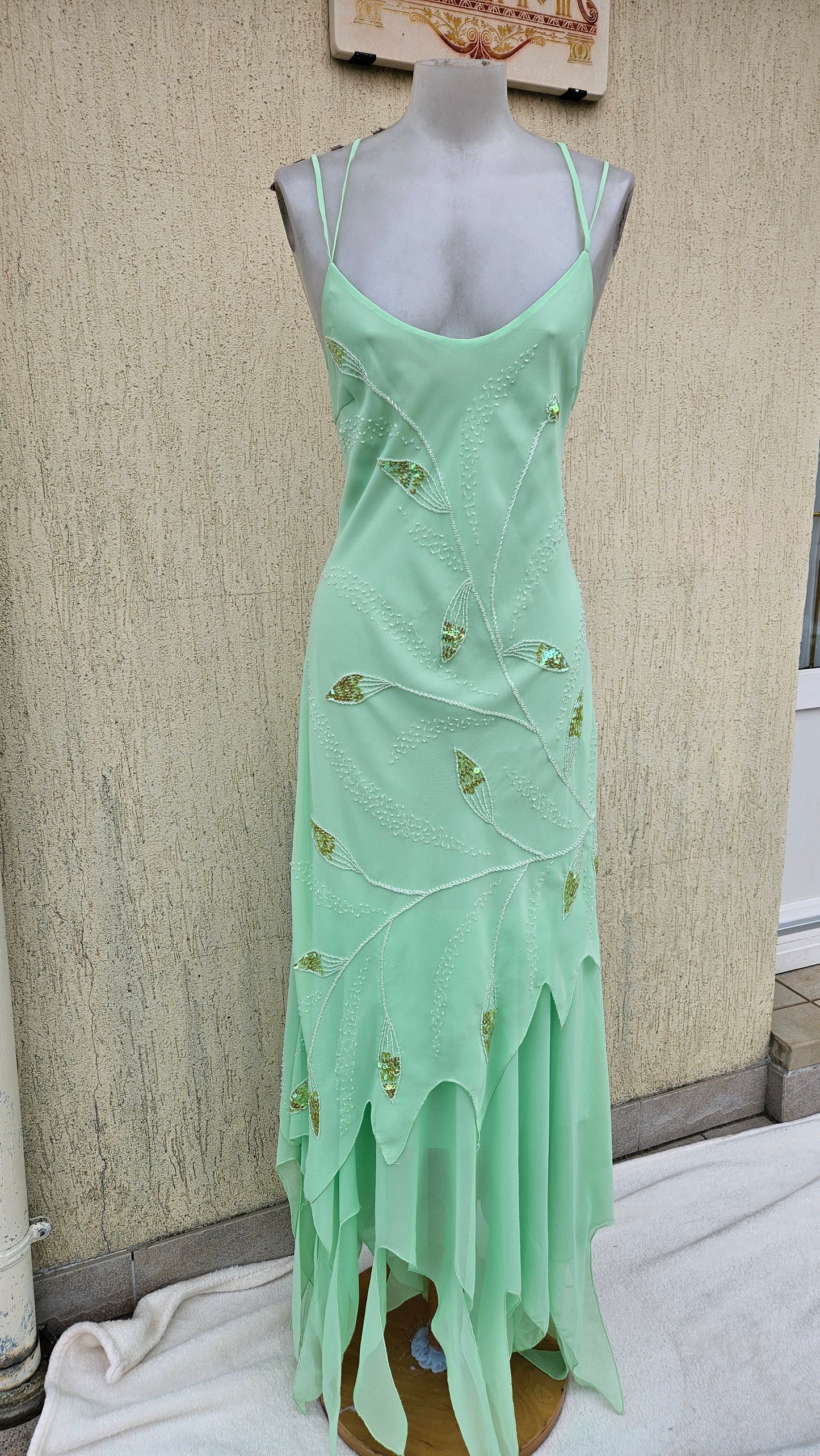 Green voile dress