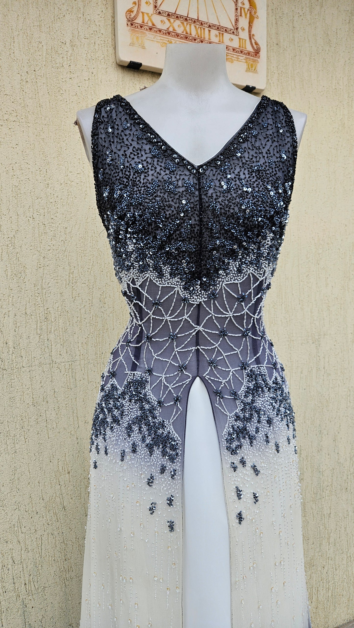 Yve London embroidered silk dress