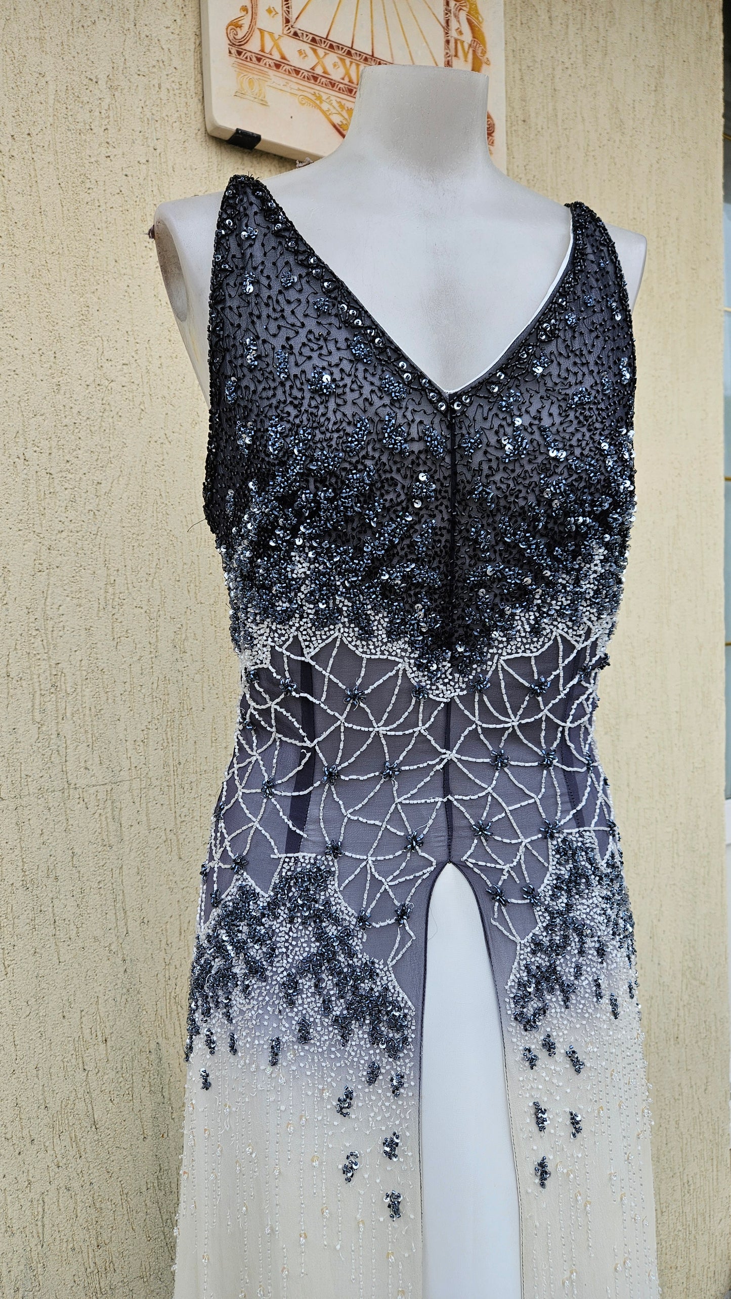 Yve London embroidered silk dress