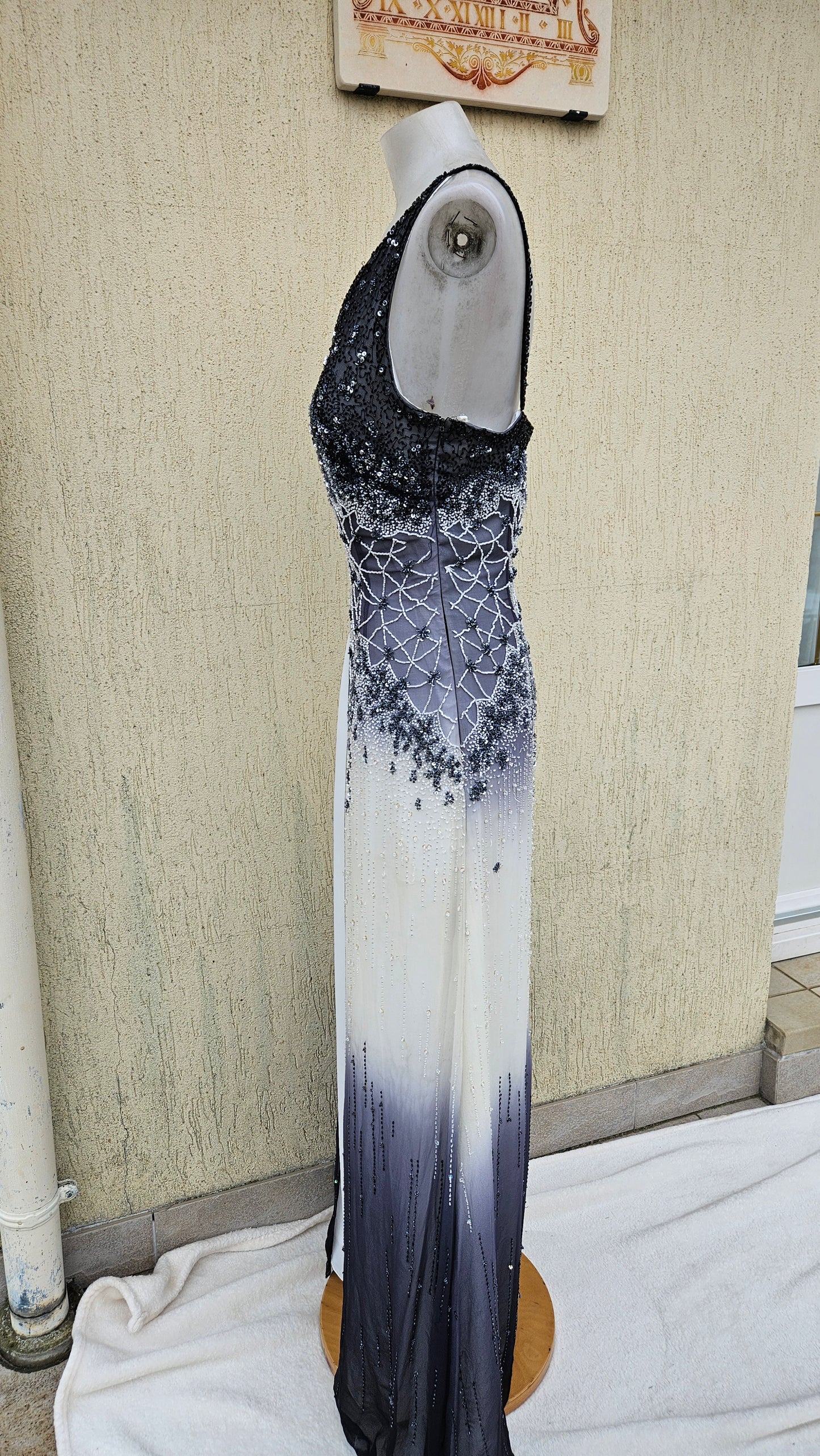 Yve London embroidered silk dress