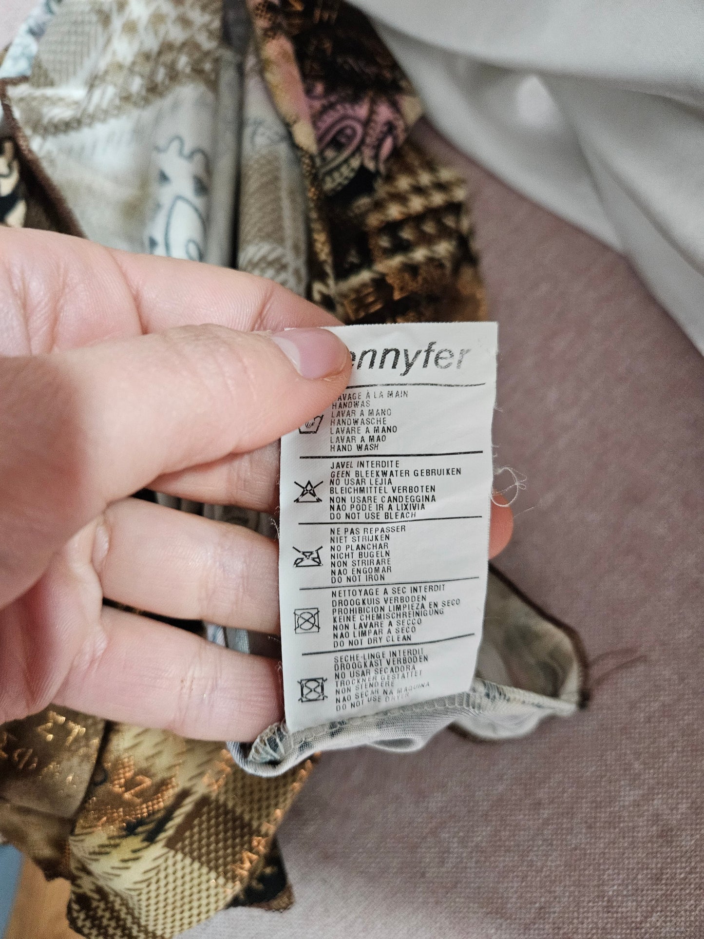 Haut col bénitier marron et beige