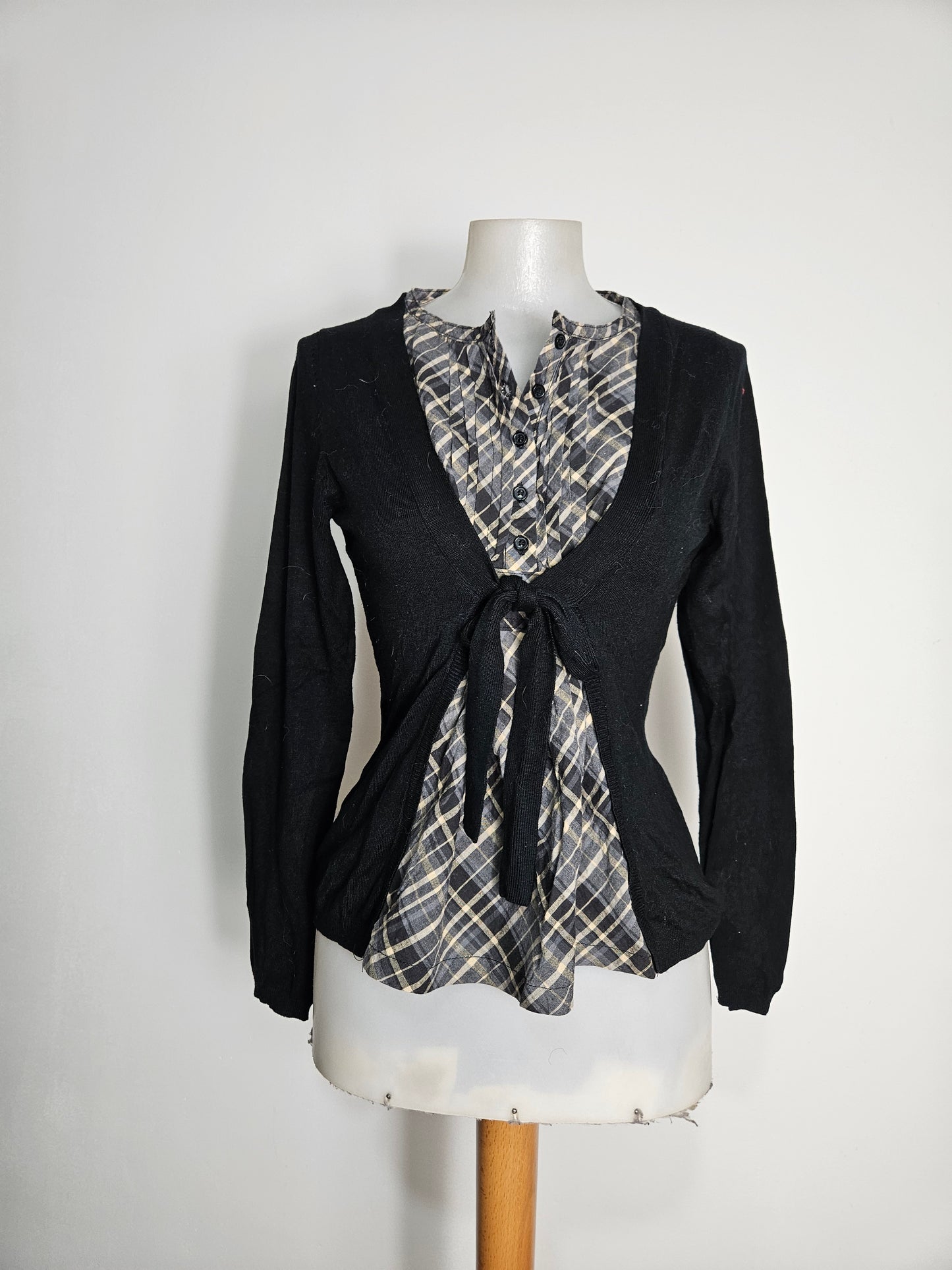 Haut en superposition doublure tartan