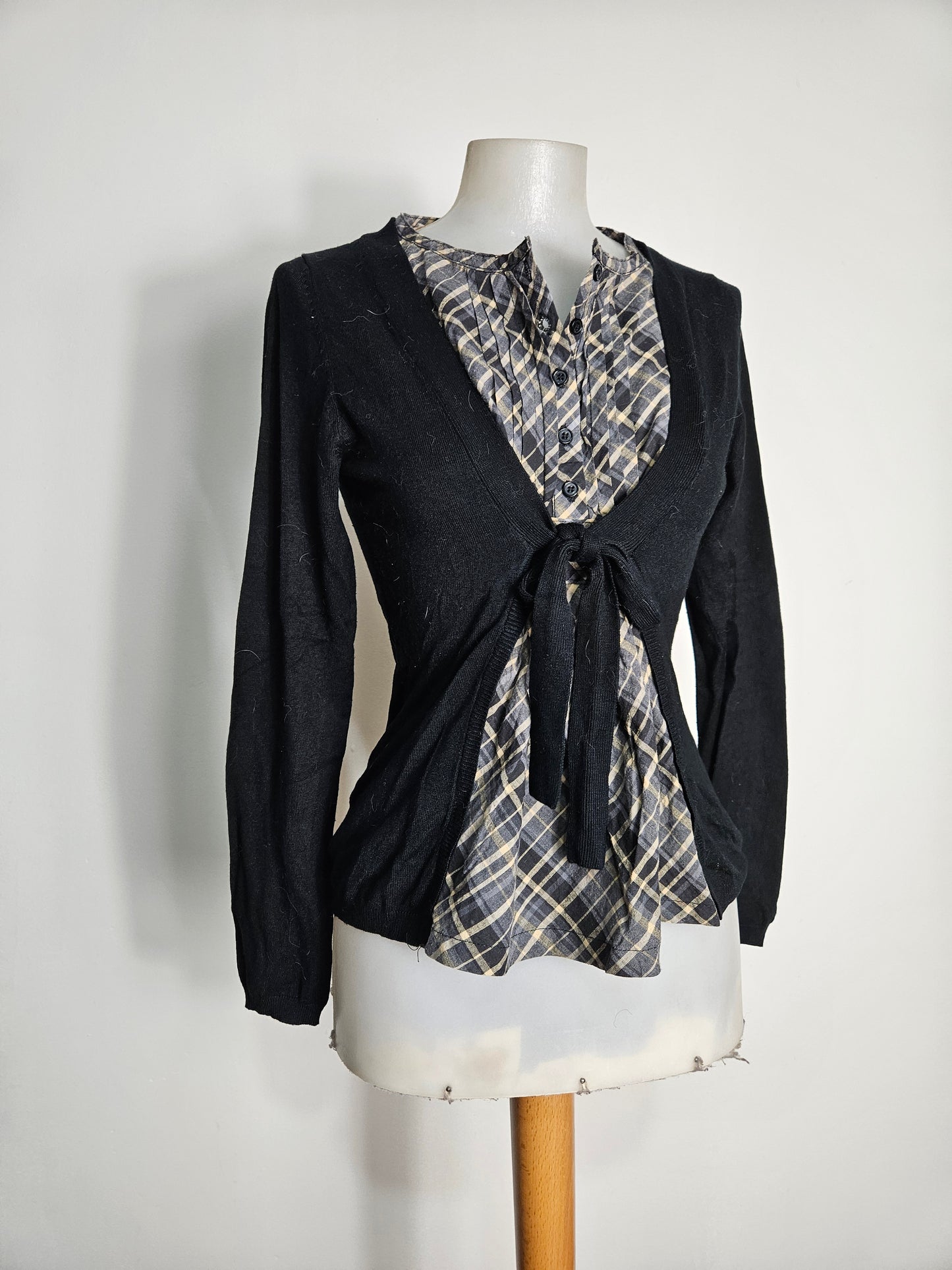 Haut en superposition doublure tartan