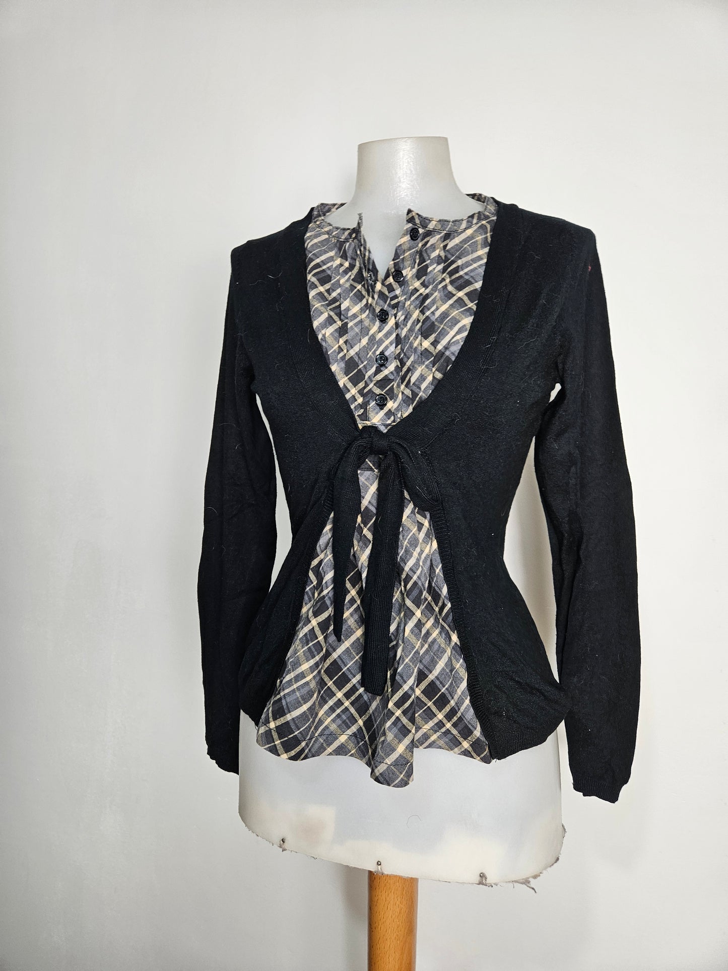 Haut en superposition doublure tartan