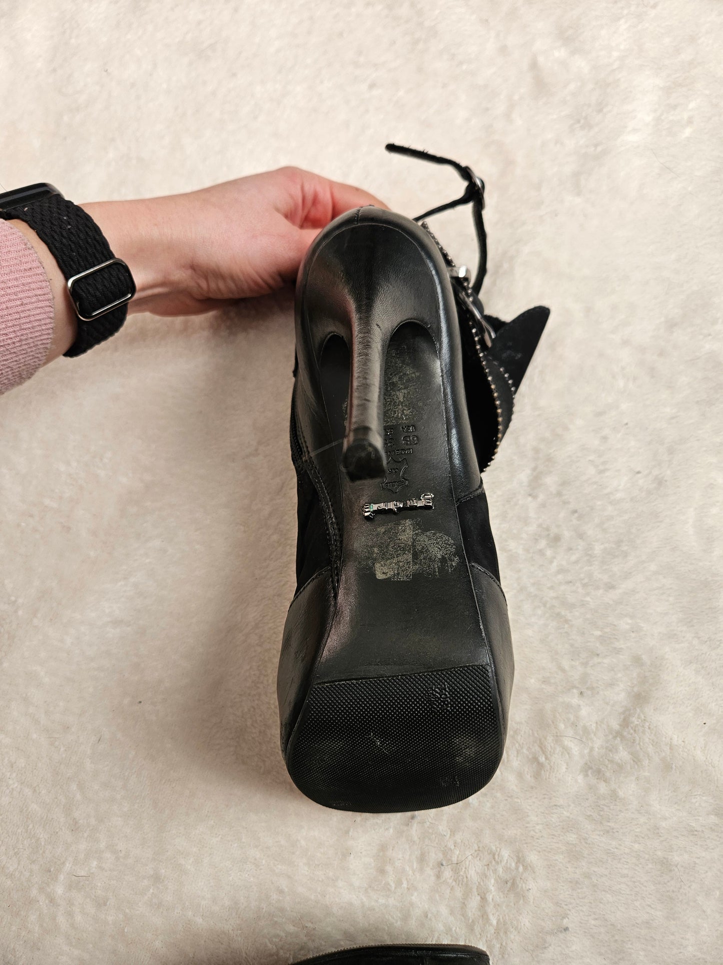 High-heeled shoes with strap details