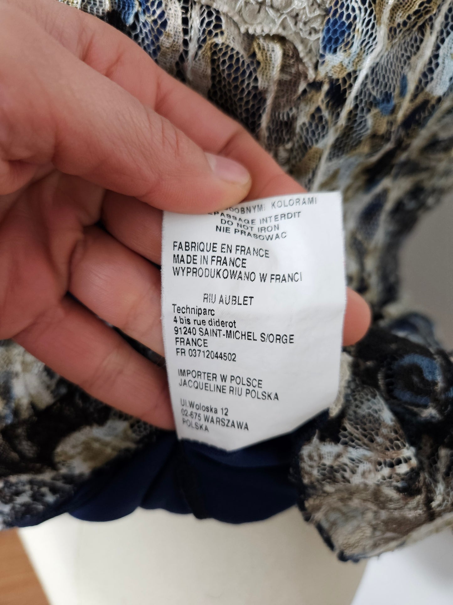 Blue voile top with sequins