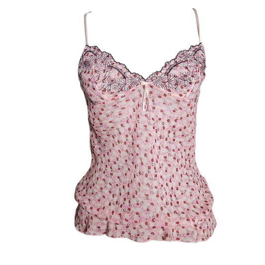 Haut en voile fleuri