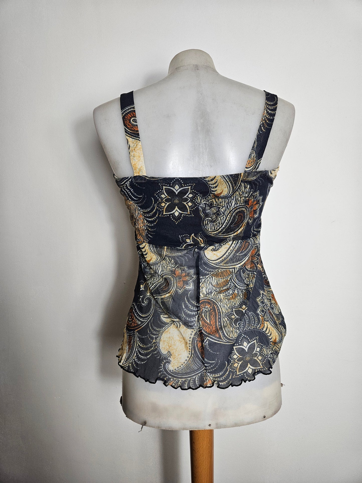 Haut en voile motif cachemire