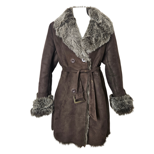 Manteau doublure fausse fourrure