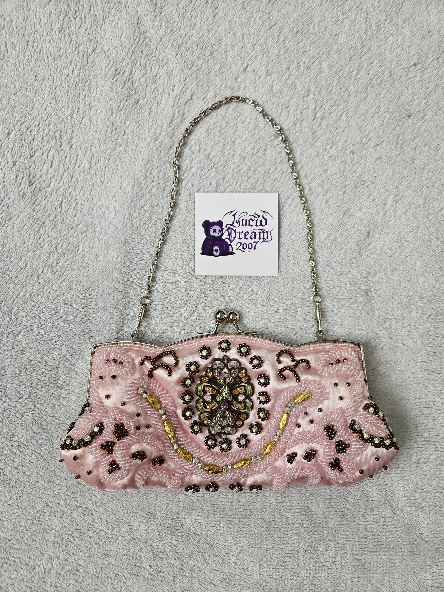 Bag embroidered with beads and sequins