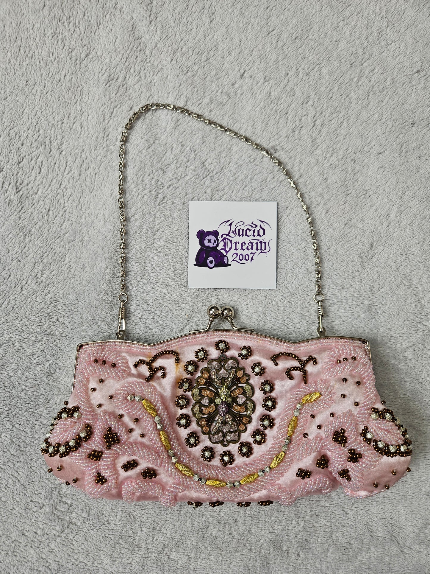 Bag embroidered with beads and sequins