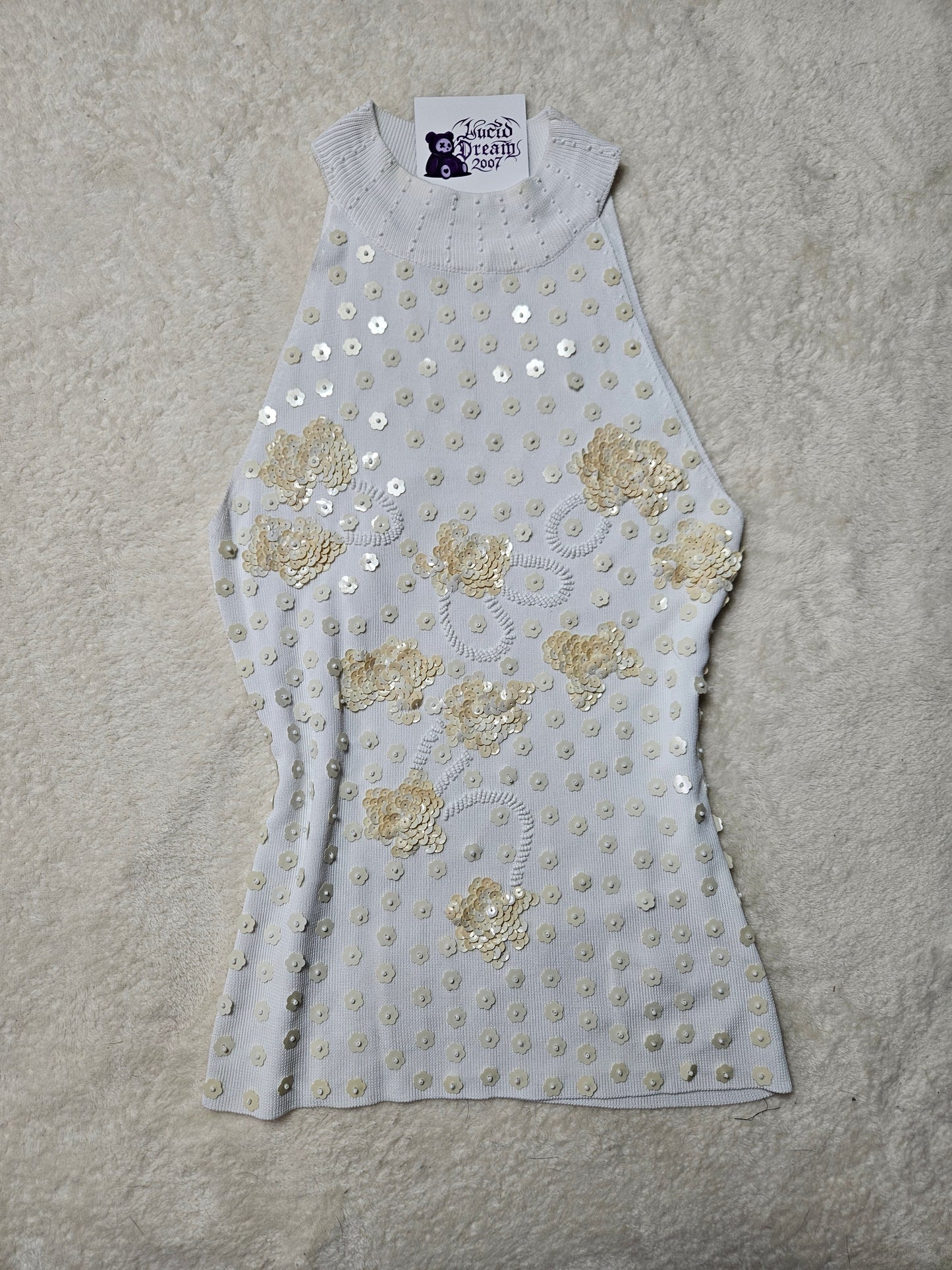 Haut col montant brodé