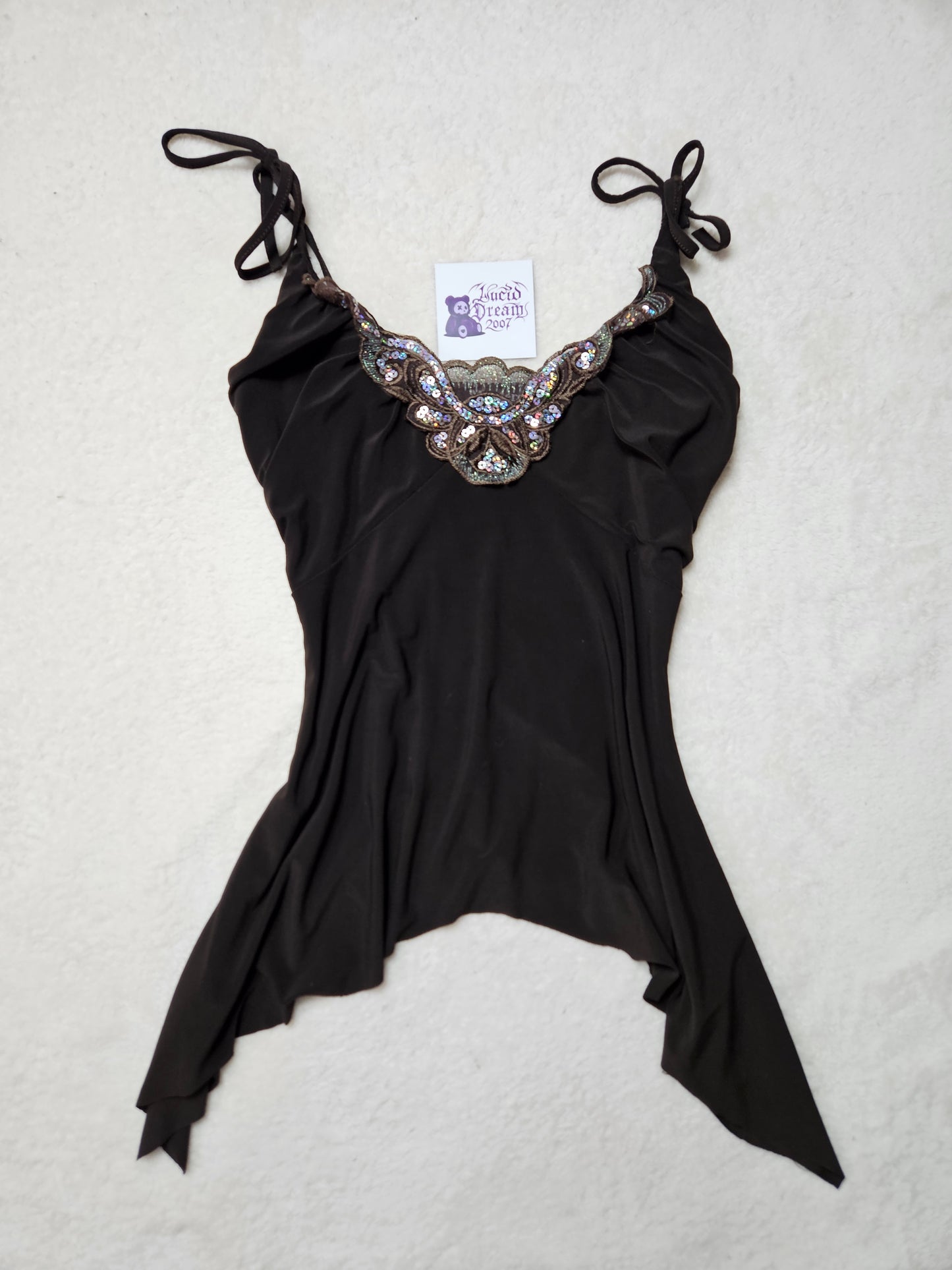 Haut asymétrique marron