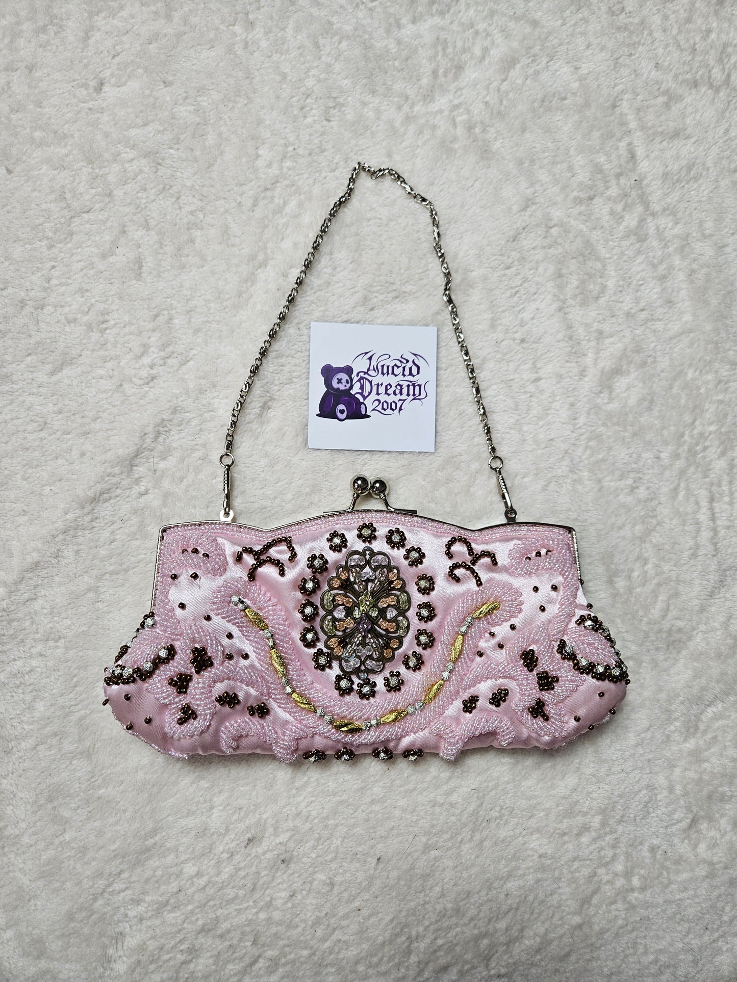 Bag embroidered with beads and sequins