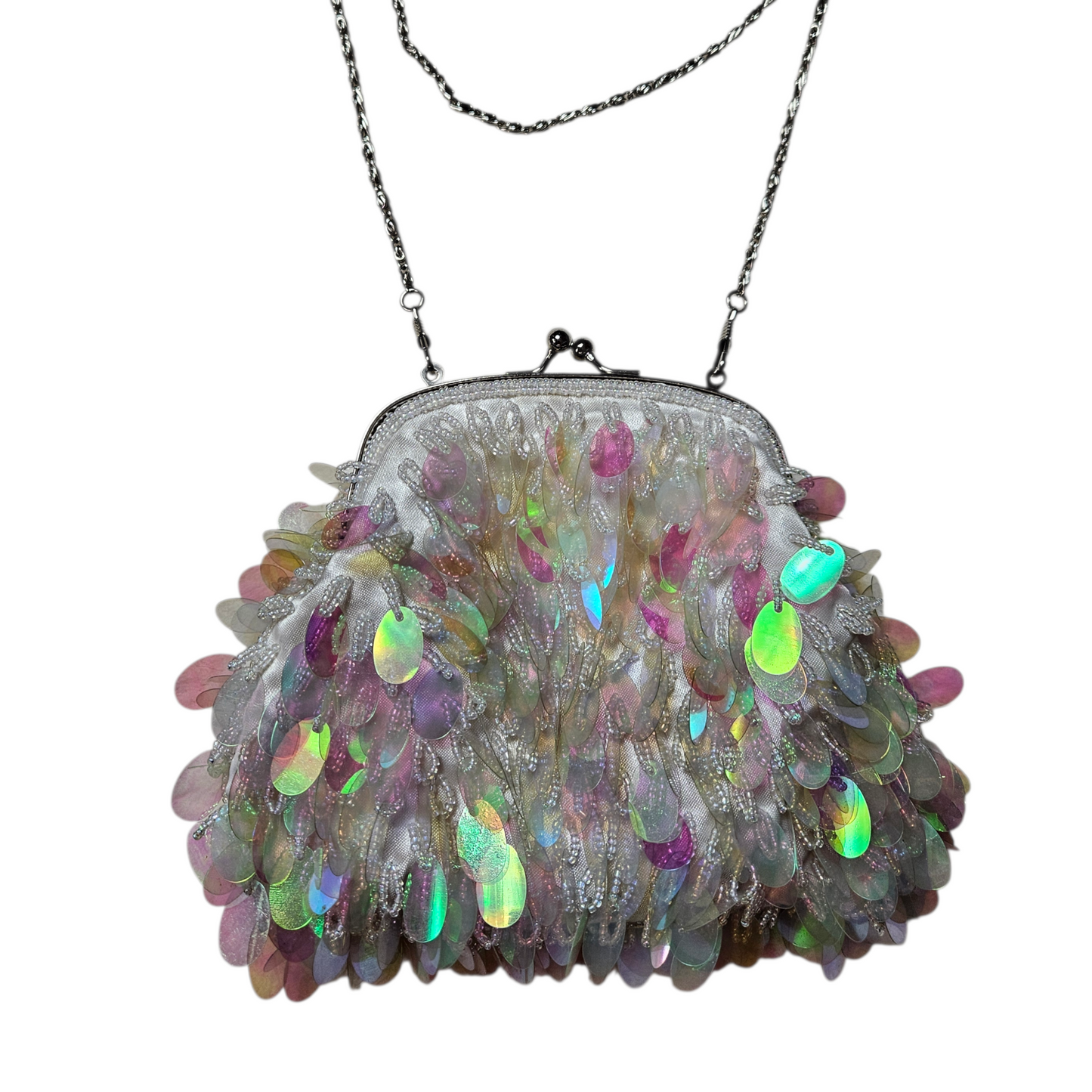 Bolso bordado con perlas y lentejuelas