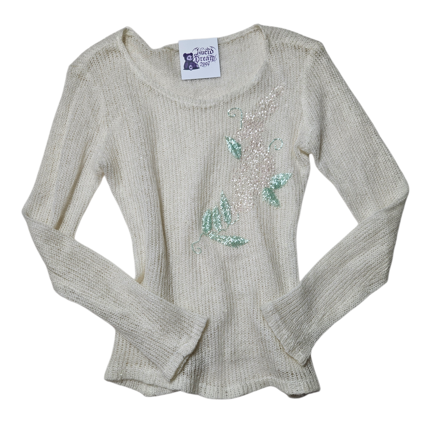 Pull en maille fine brodée