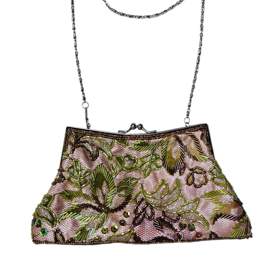 Embroidered satchel