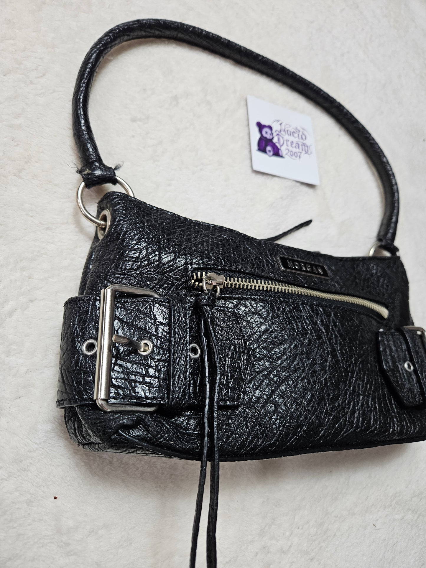 Bolso de piel sintética negra