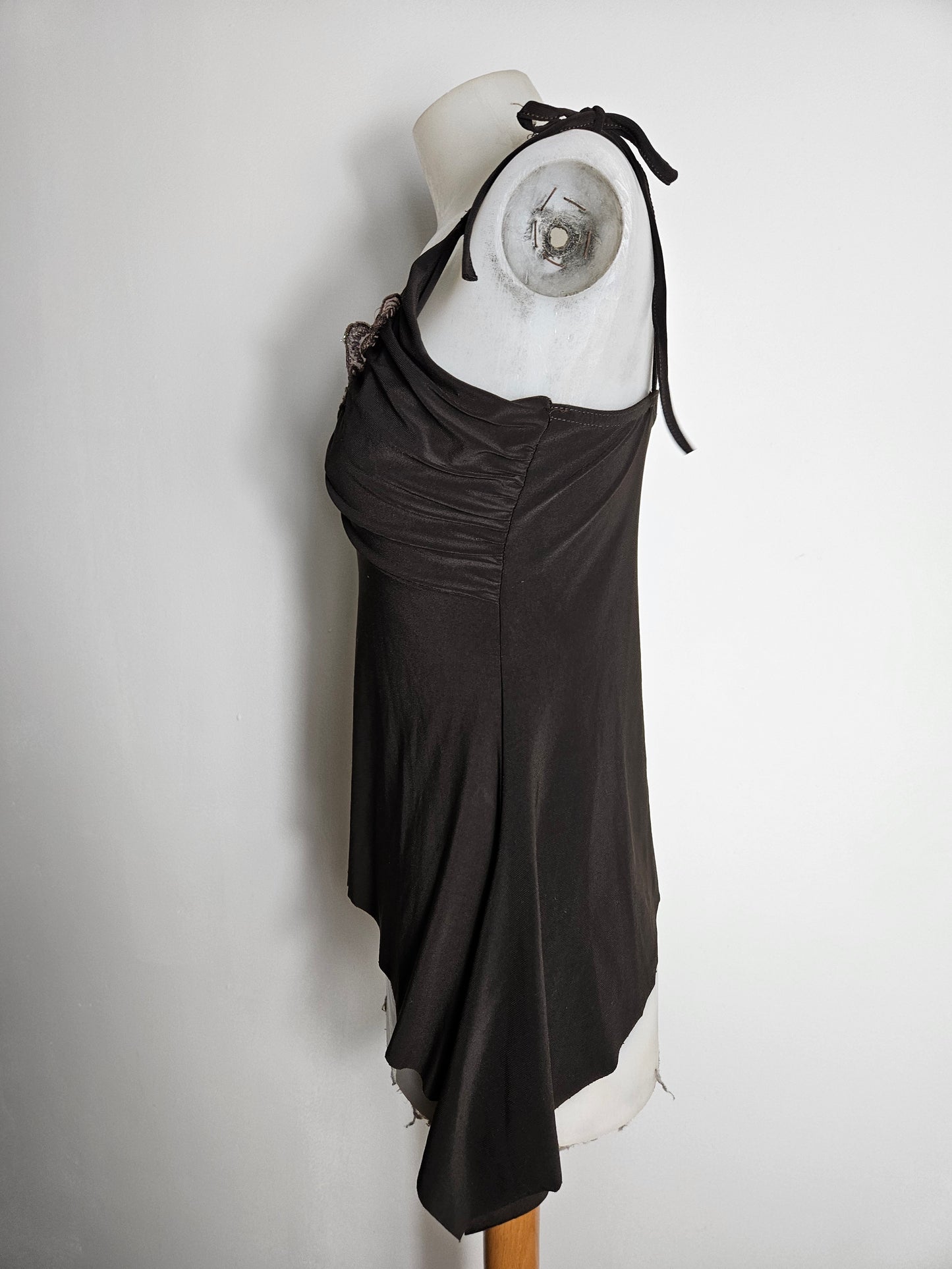 Haut asymétrique marron