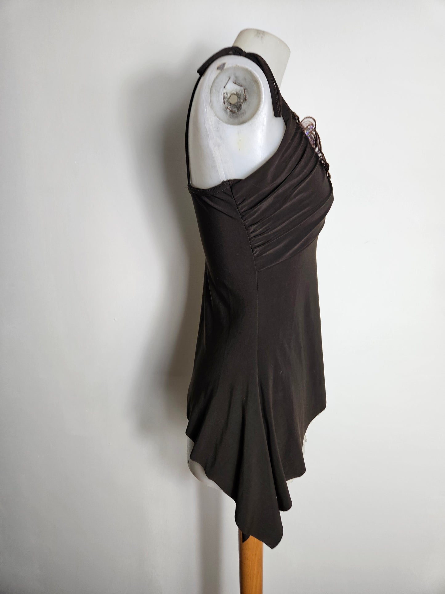 Haut asymétrique marron