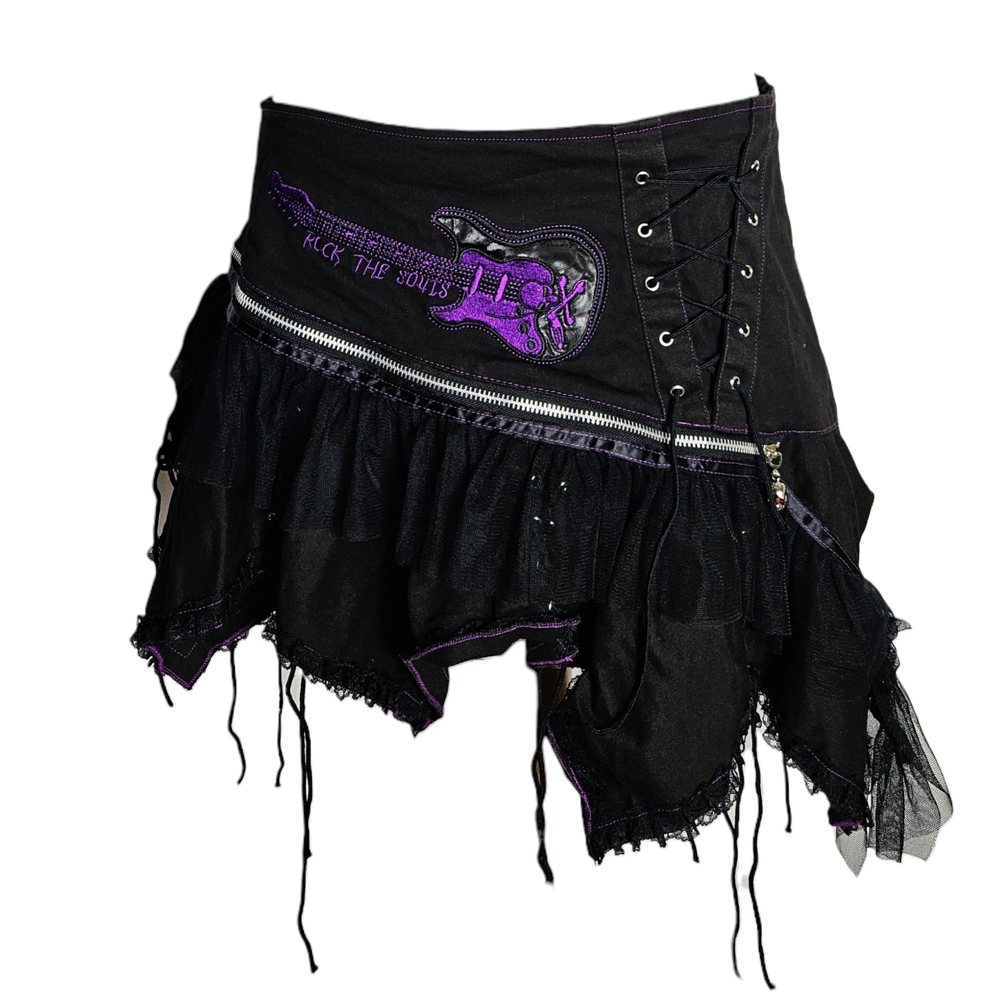 Living Dead Souls Asymmetrical Mini Skirt