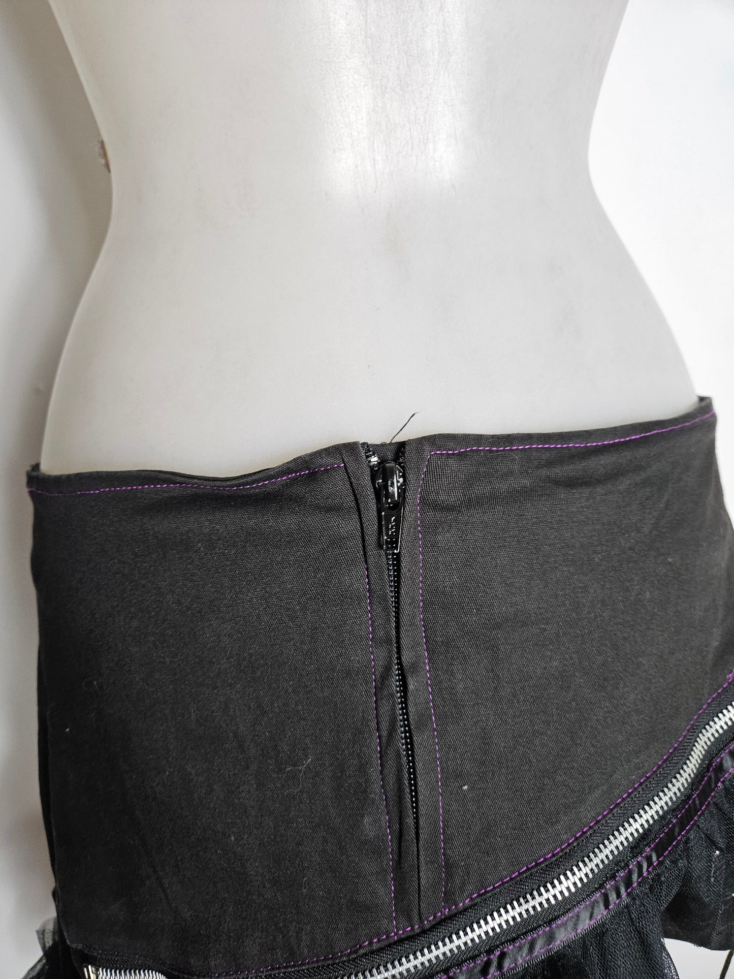 Living Dead Souls Asymmetrical Mini Skirt