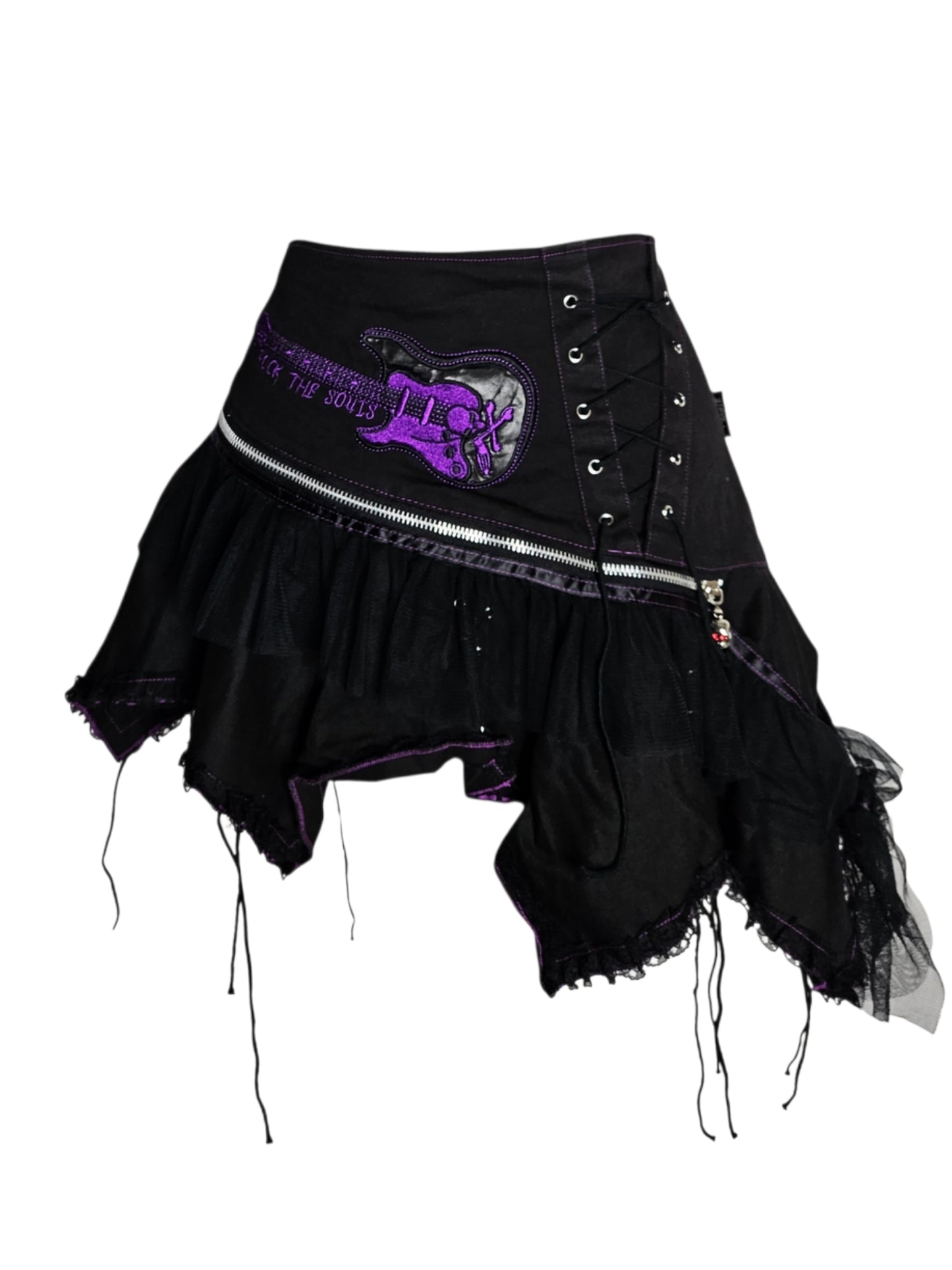 Living Dead Souls Asymmetrical Mini Skirt