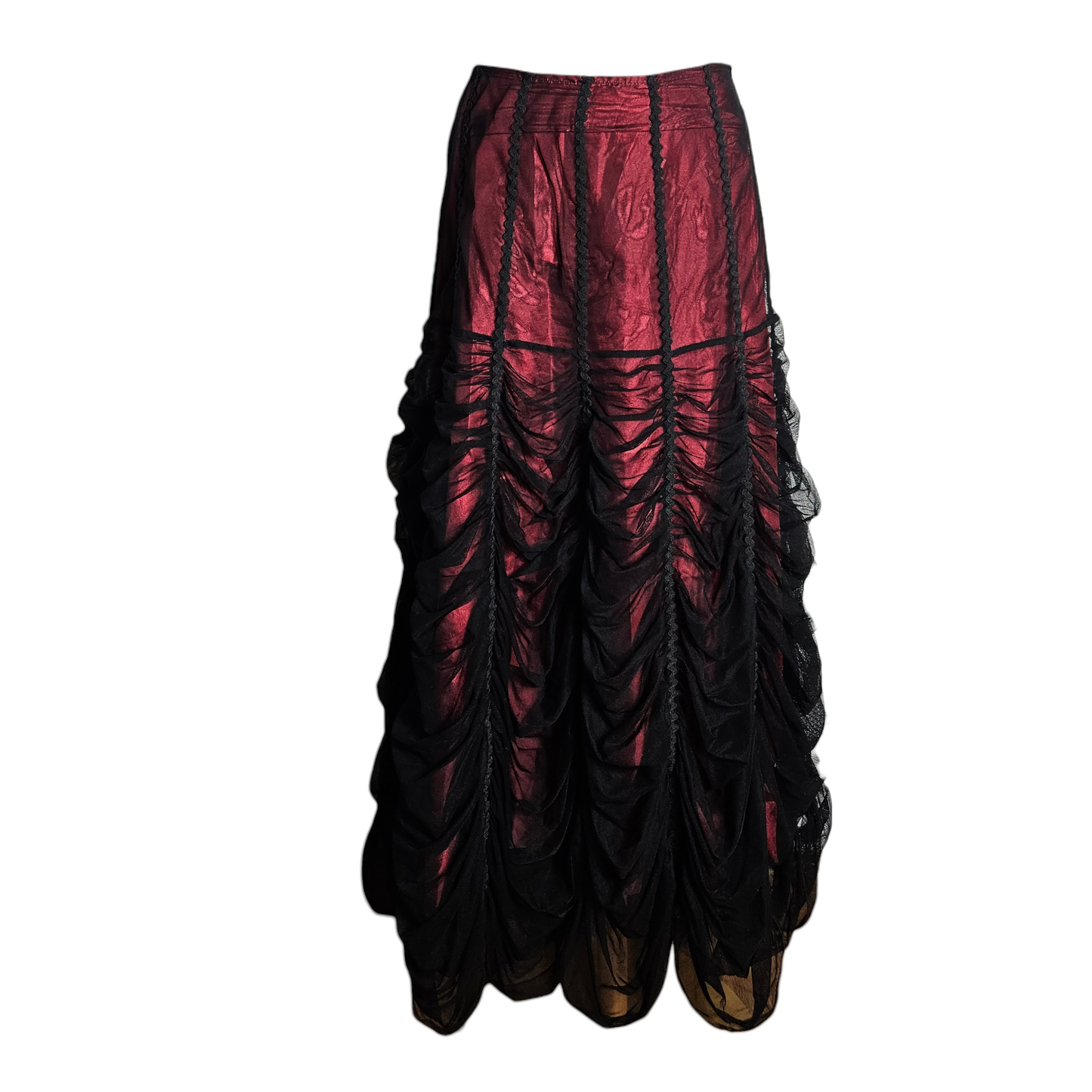 Jupe en voile rouge et noire SINISTER