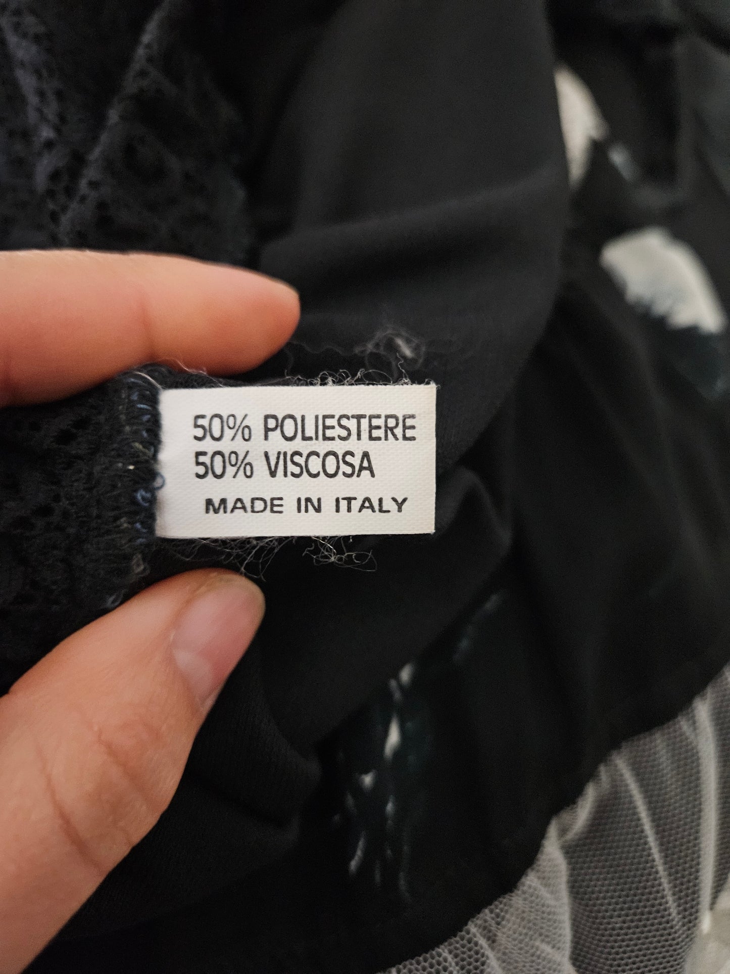 Black and white ruffled skirt