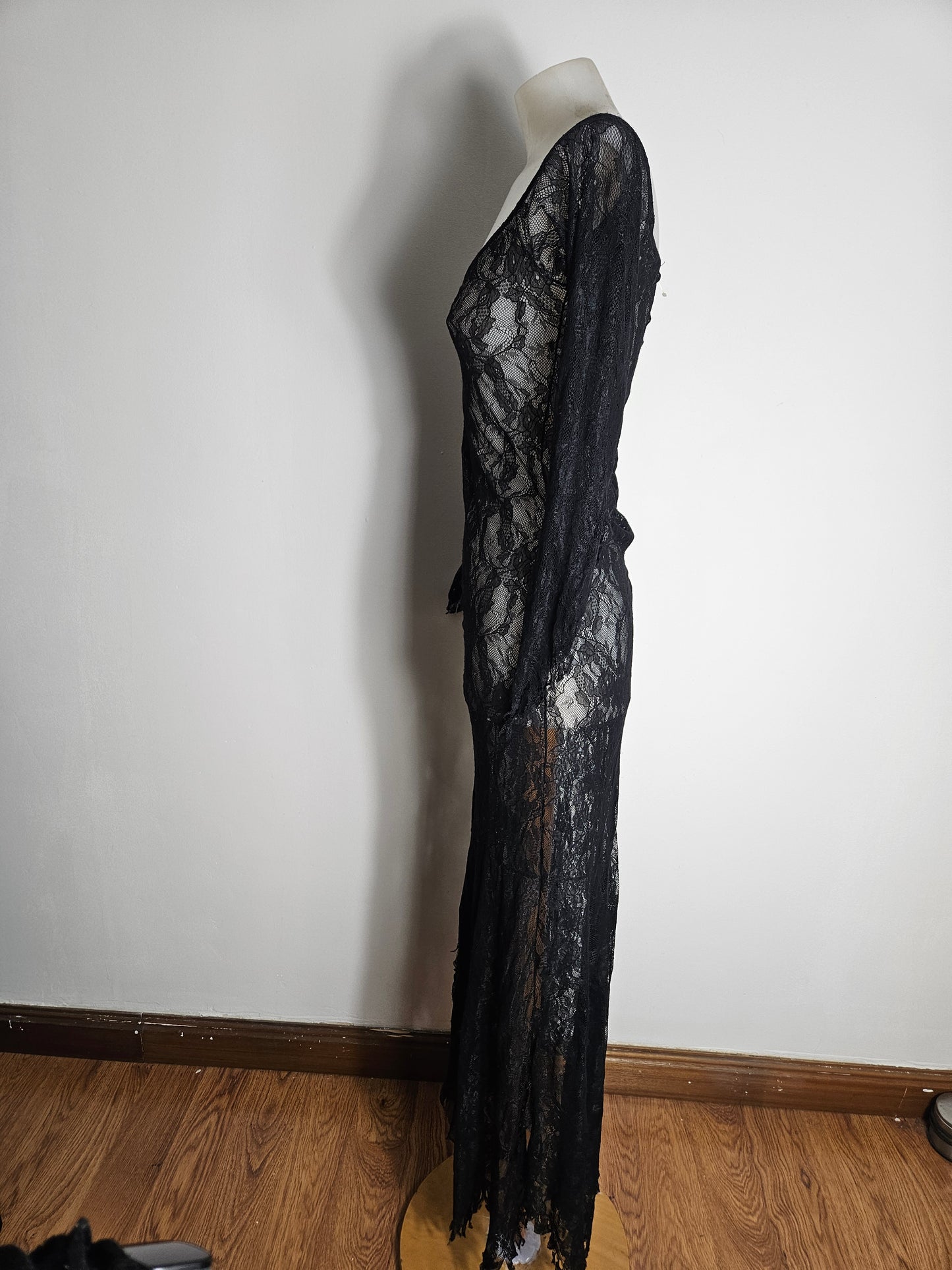 Robe en dentelle noire
