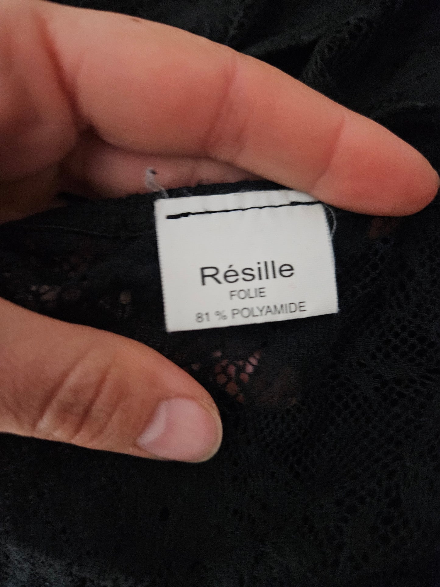 Robe en dentelle noire