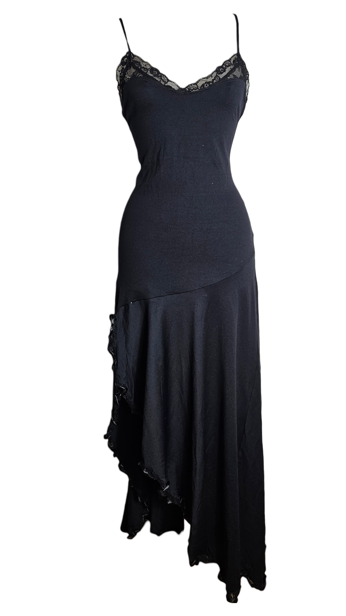 Vestido largo negro con espalda descubierta