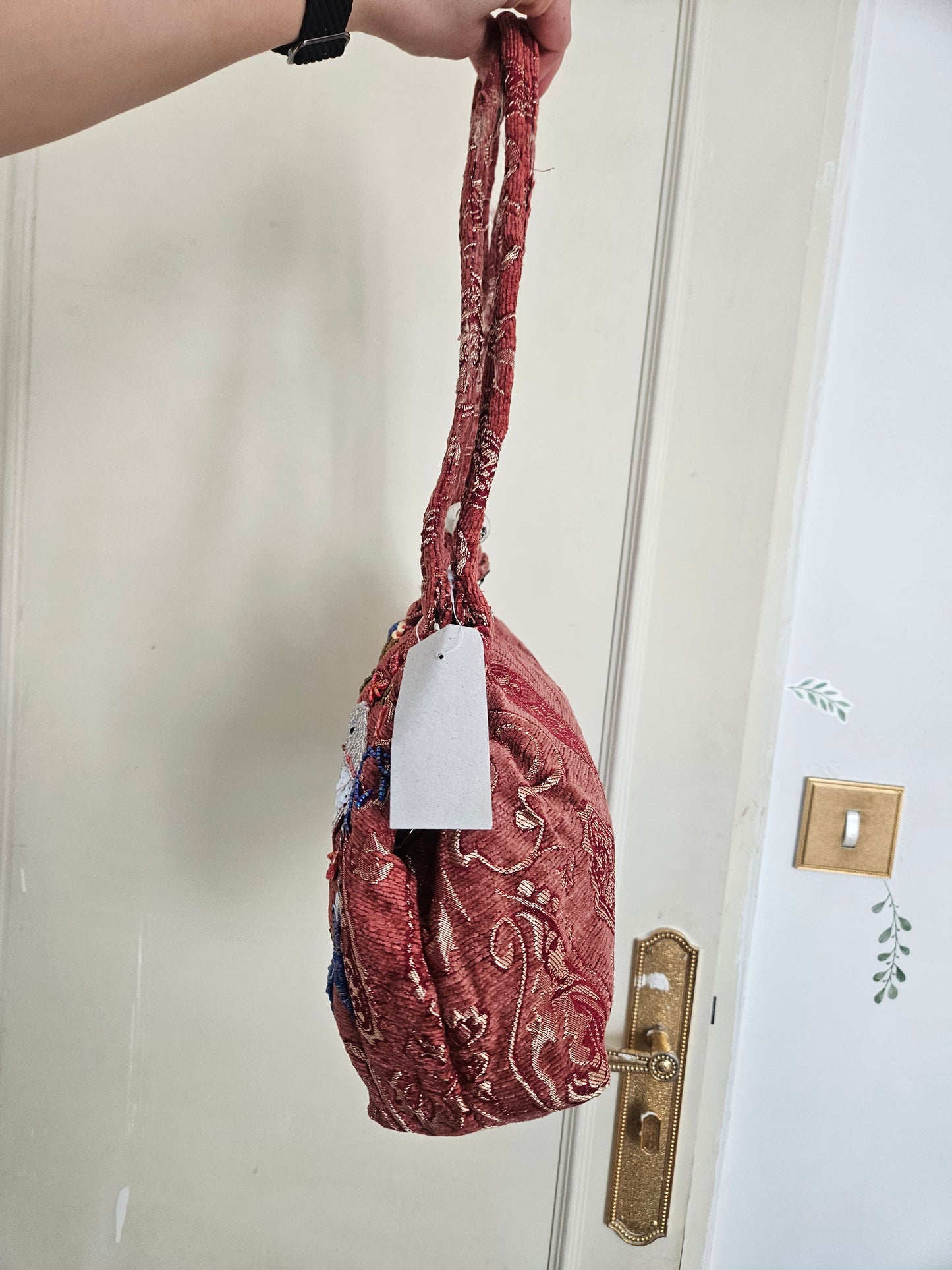 Sac en tissu brodé de sequins