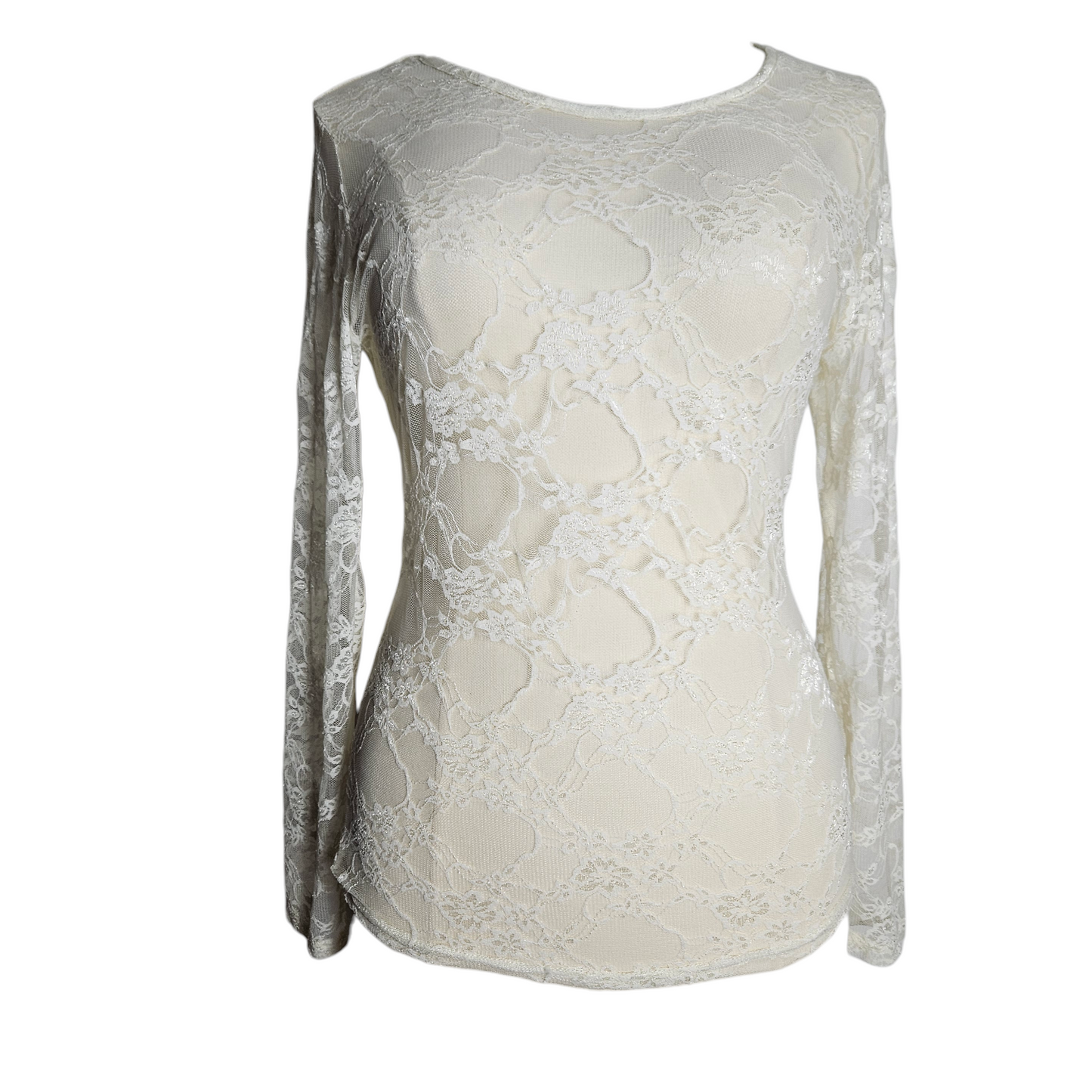 Haut en dentelle blanche