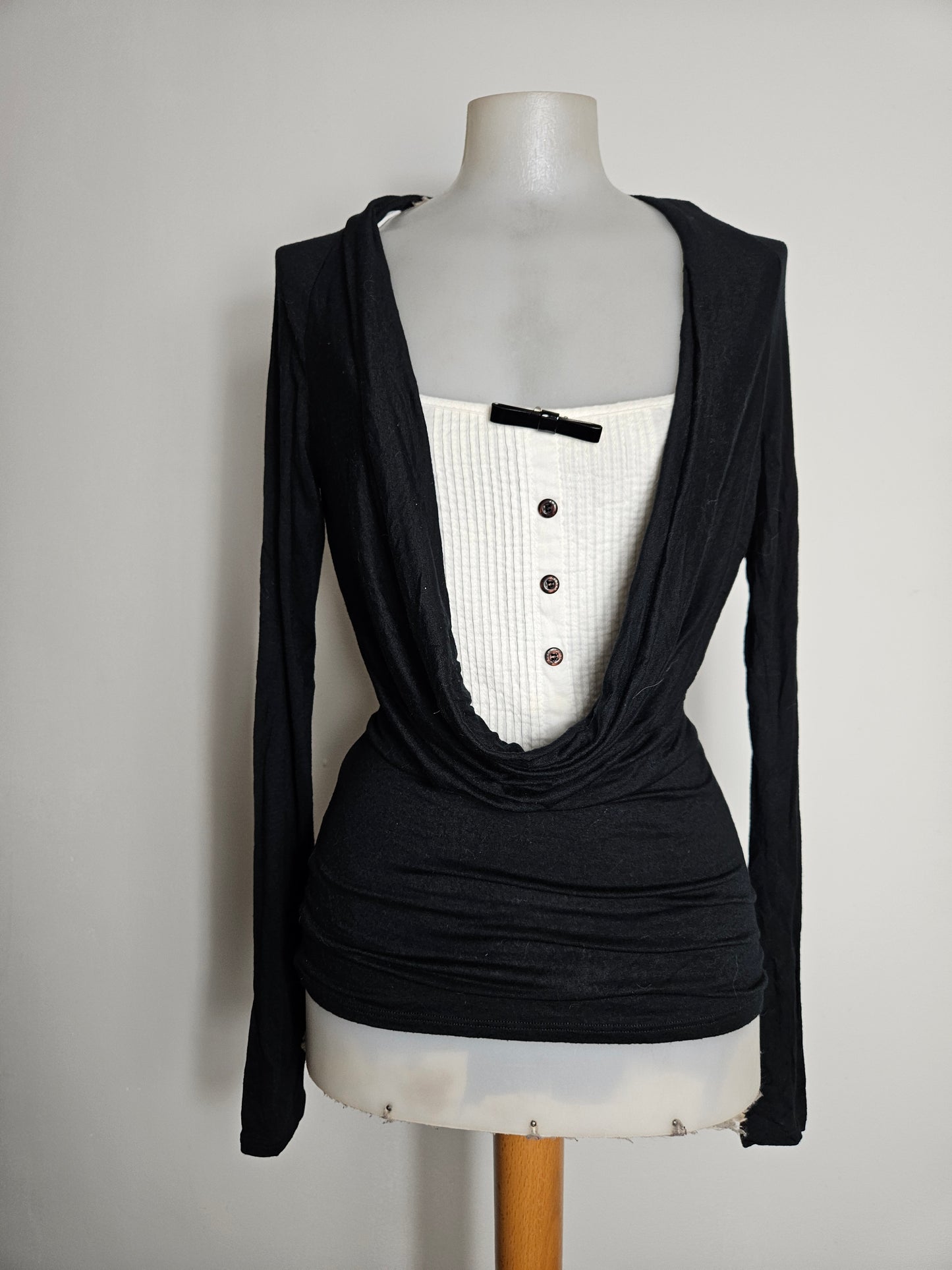 Haut effet supperposition noir et blanc