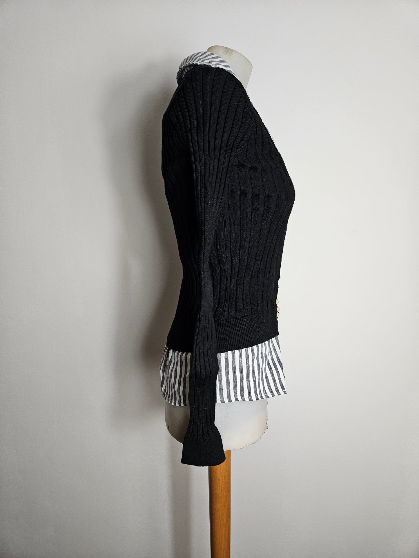 Haut effet superposition noir et blanc