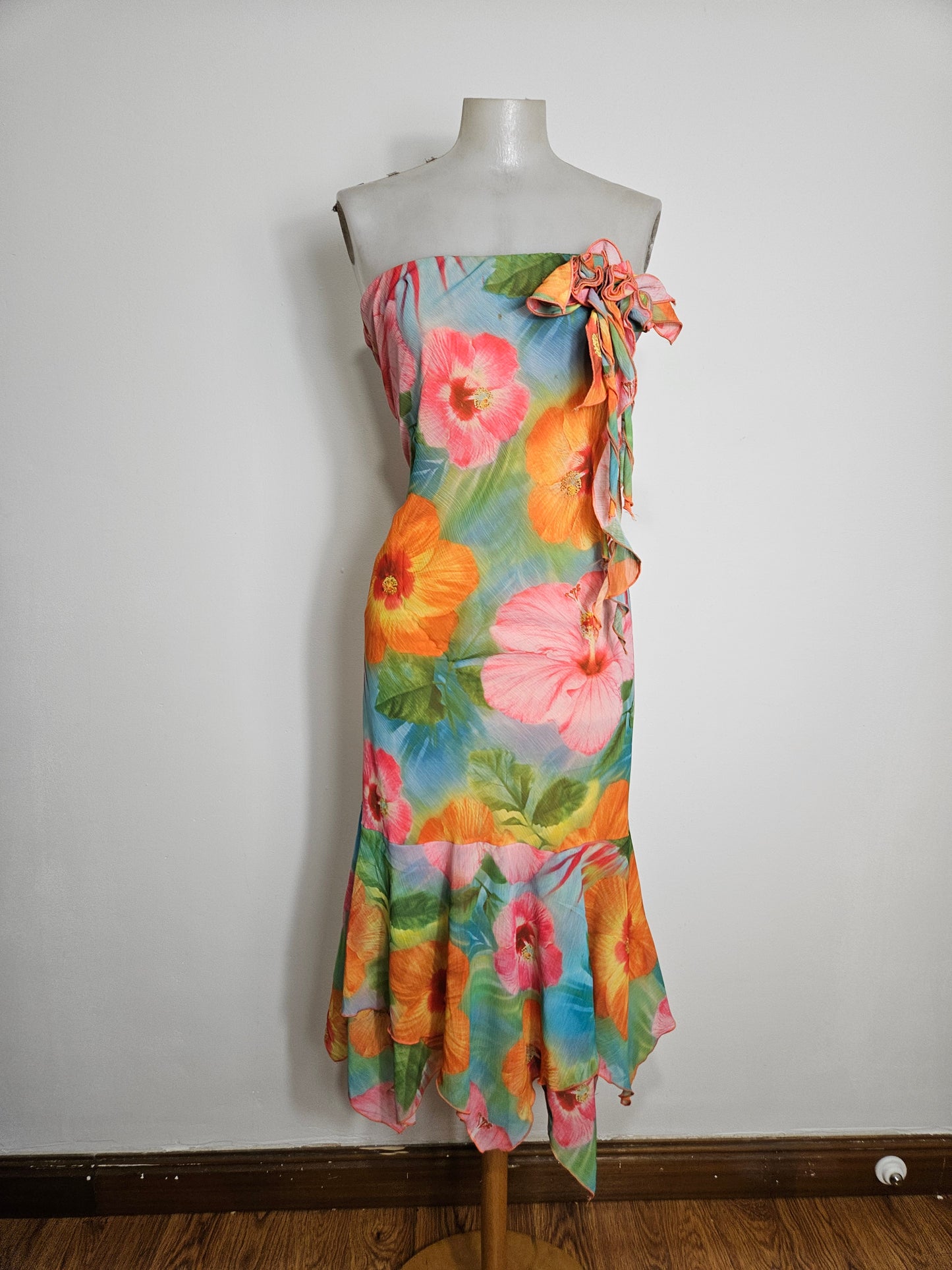 Robe fleurie multicolore