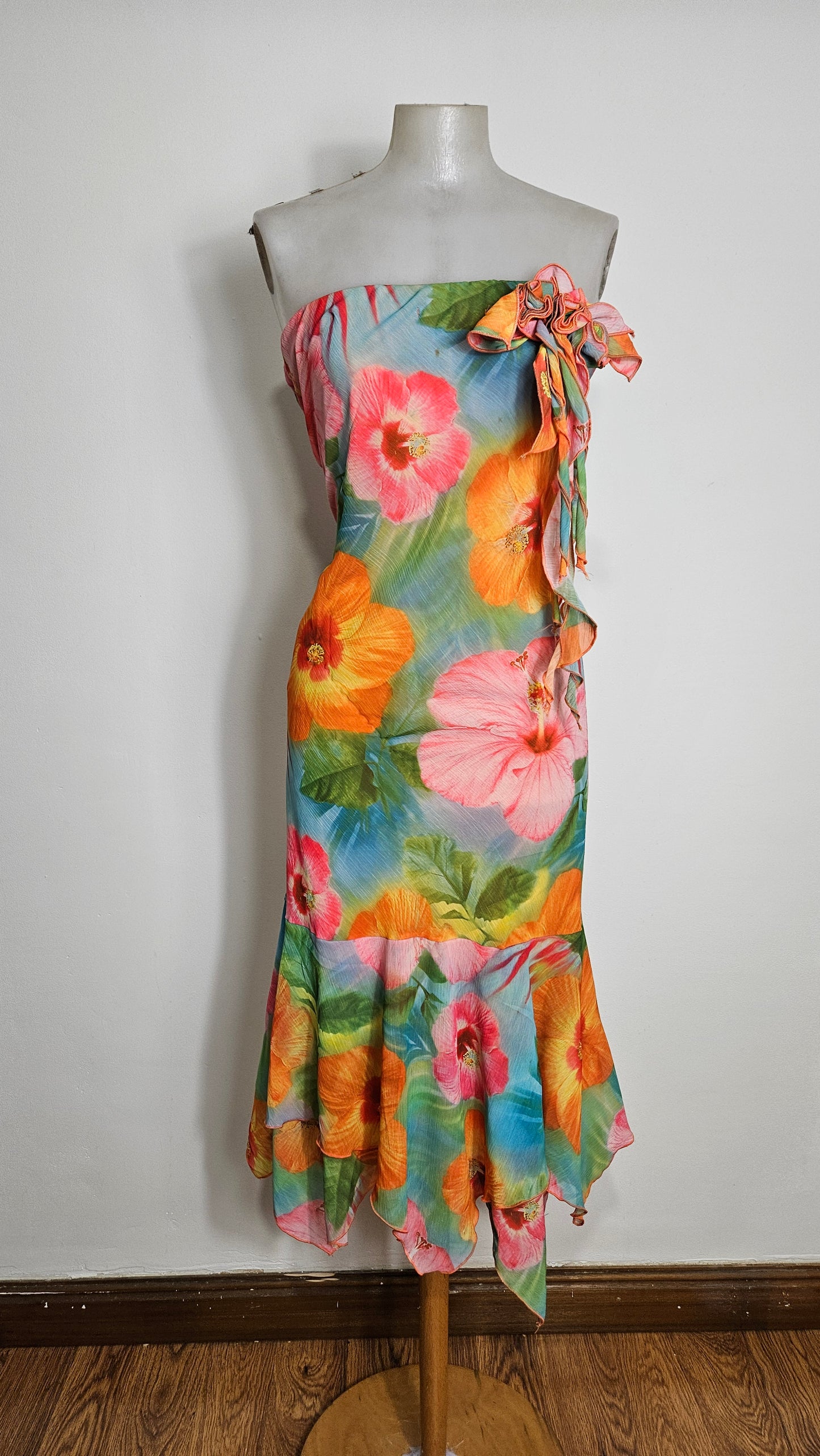 Robe fleurie multicolore