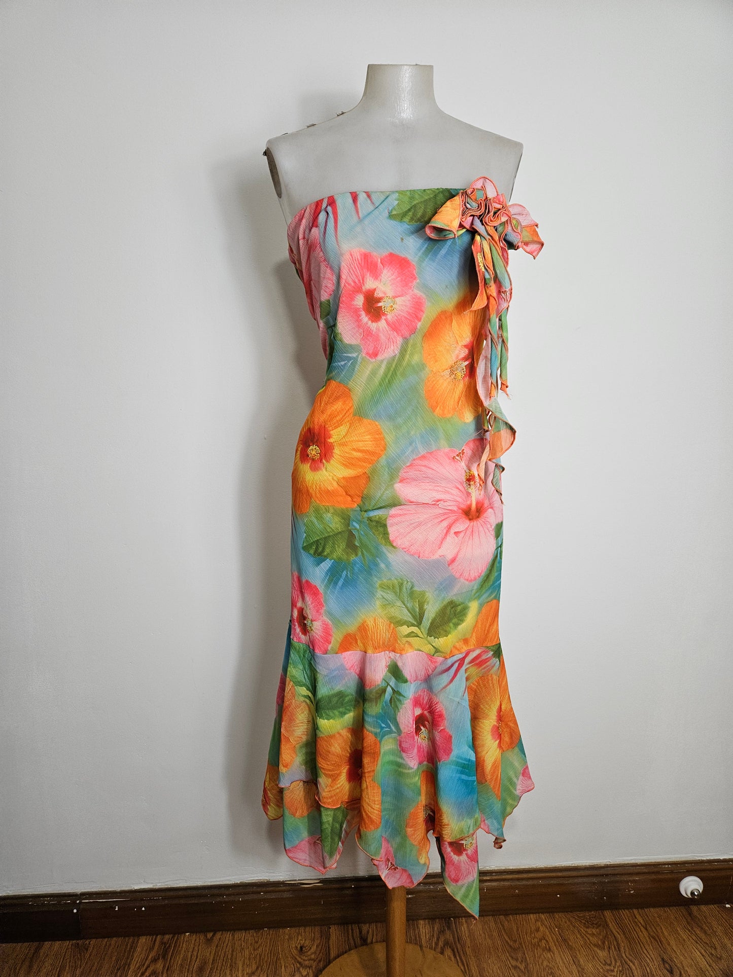 Robe fleurie multicolore
