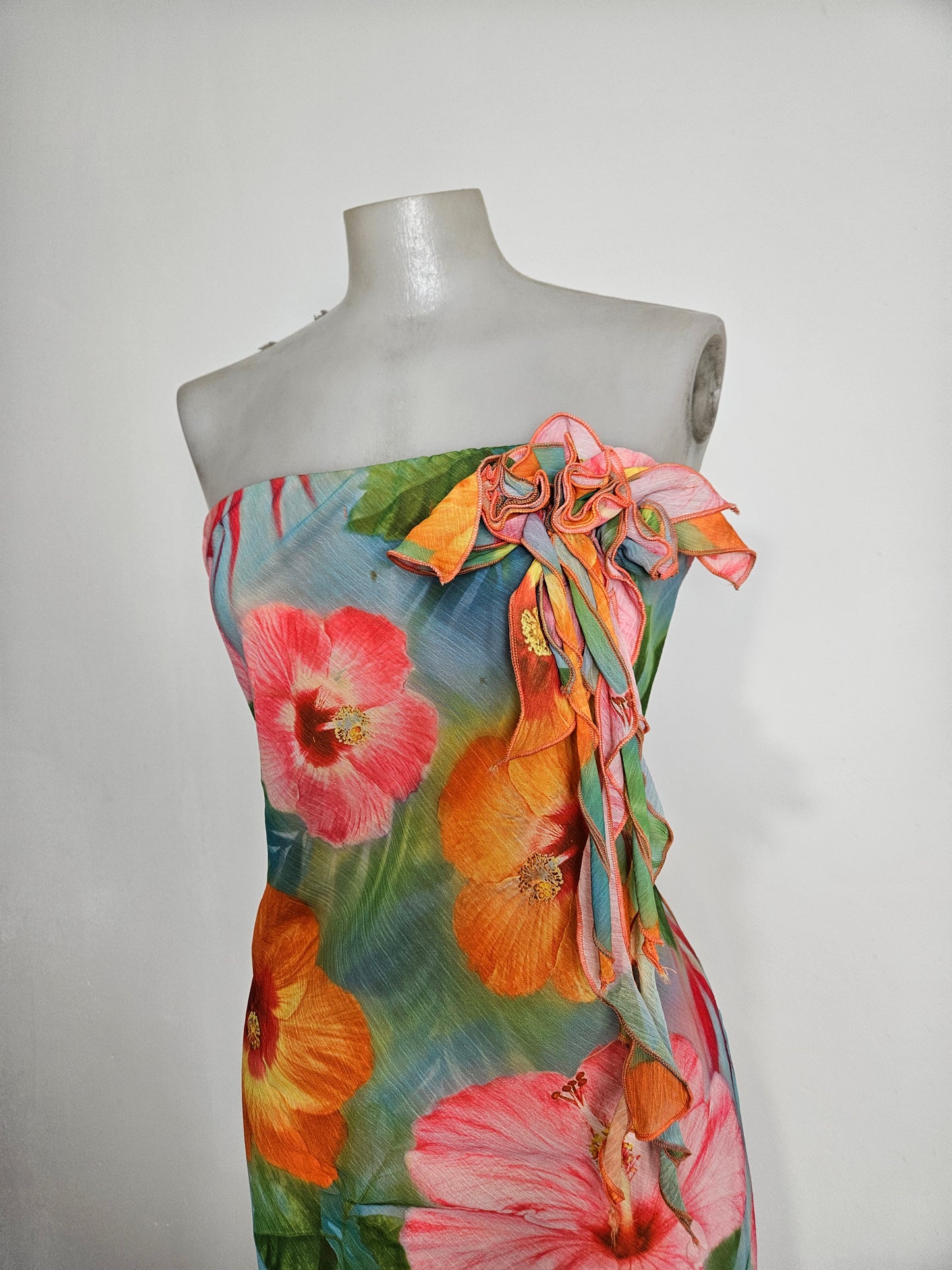 Robe fleurie multicolore
