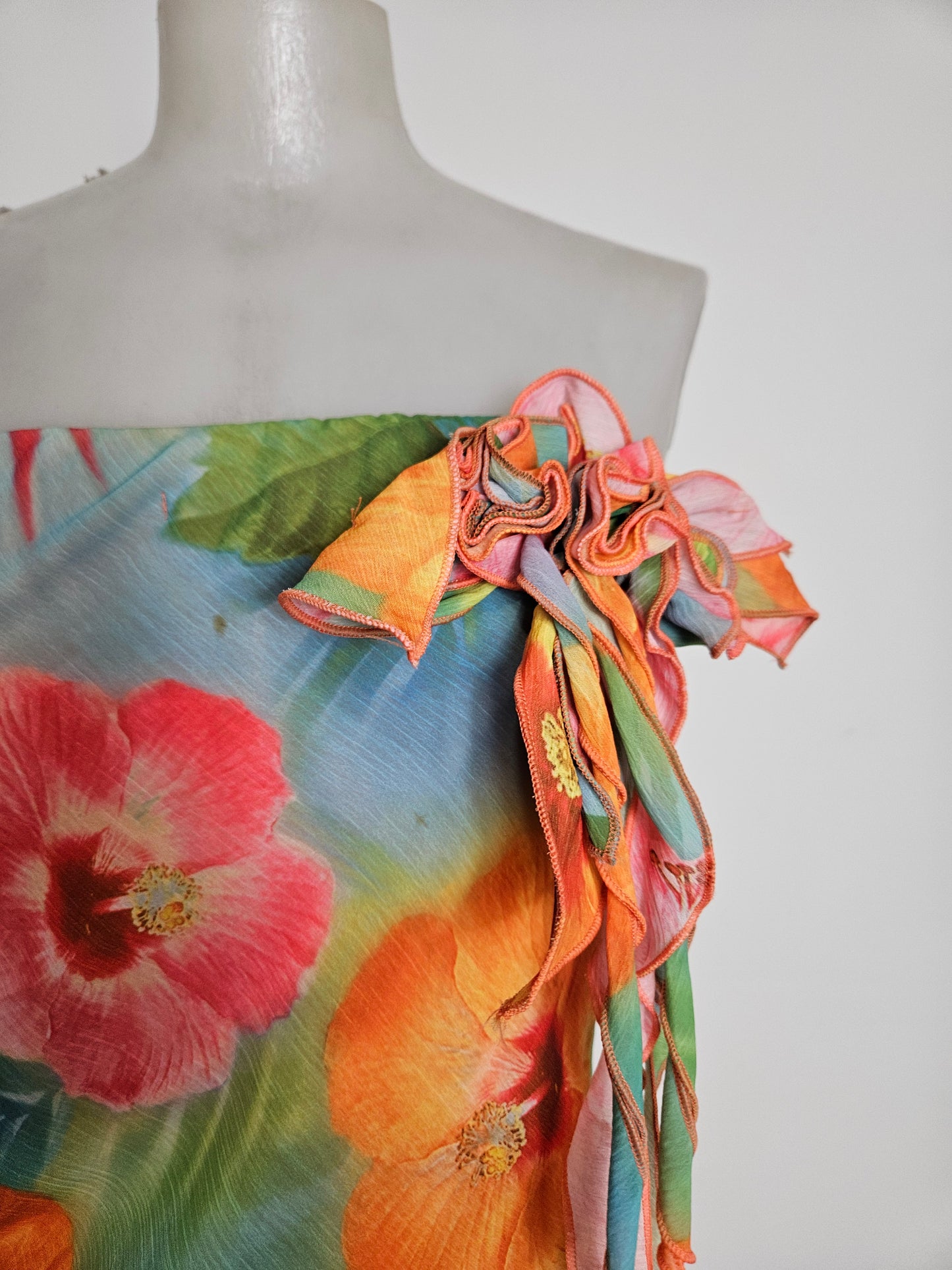Robe fleurie multicolore