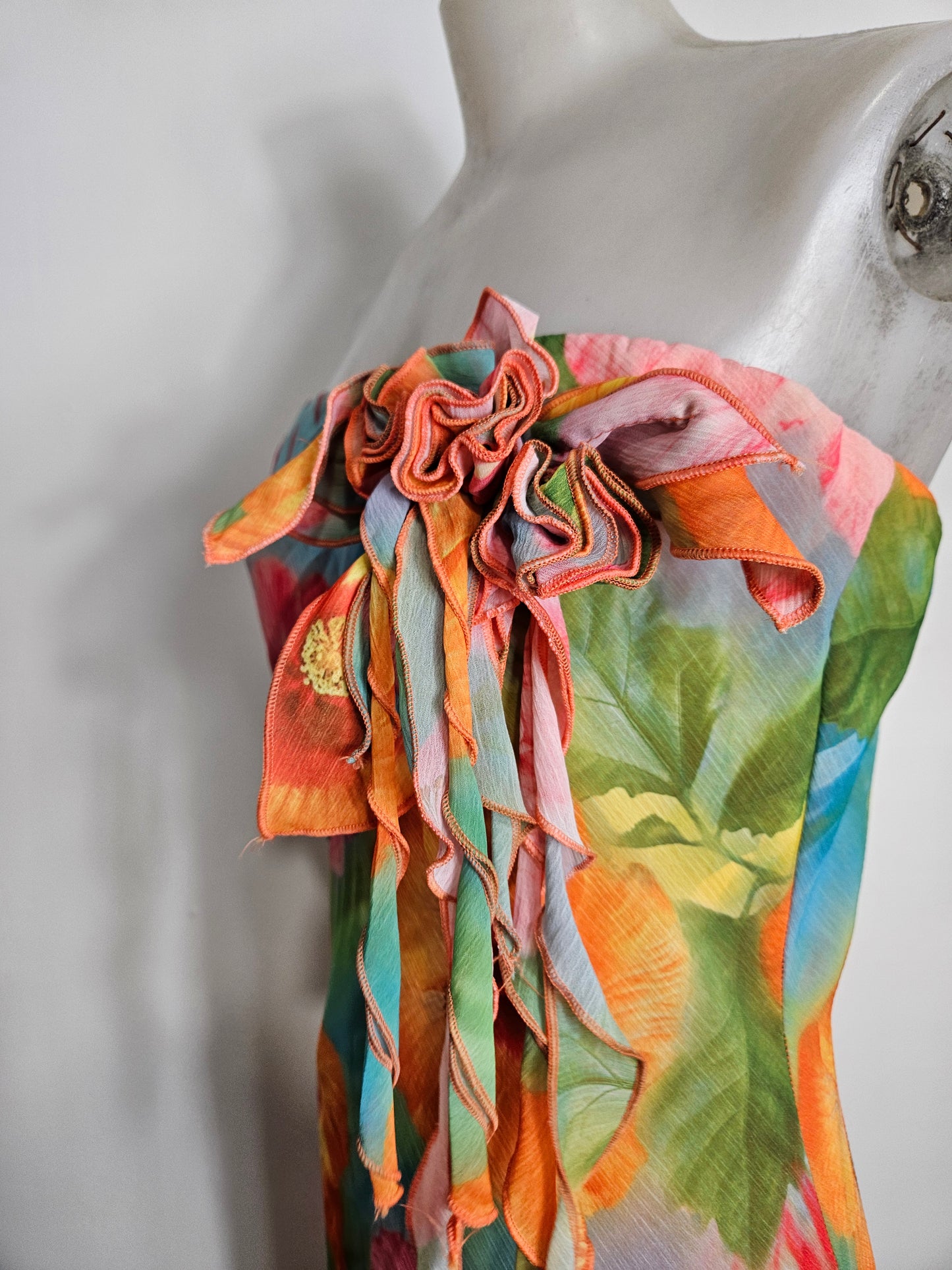 Robe fleurie multicolore